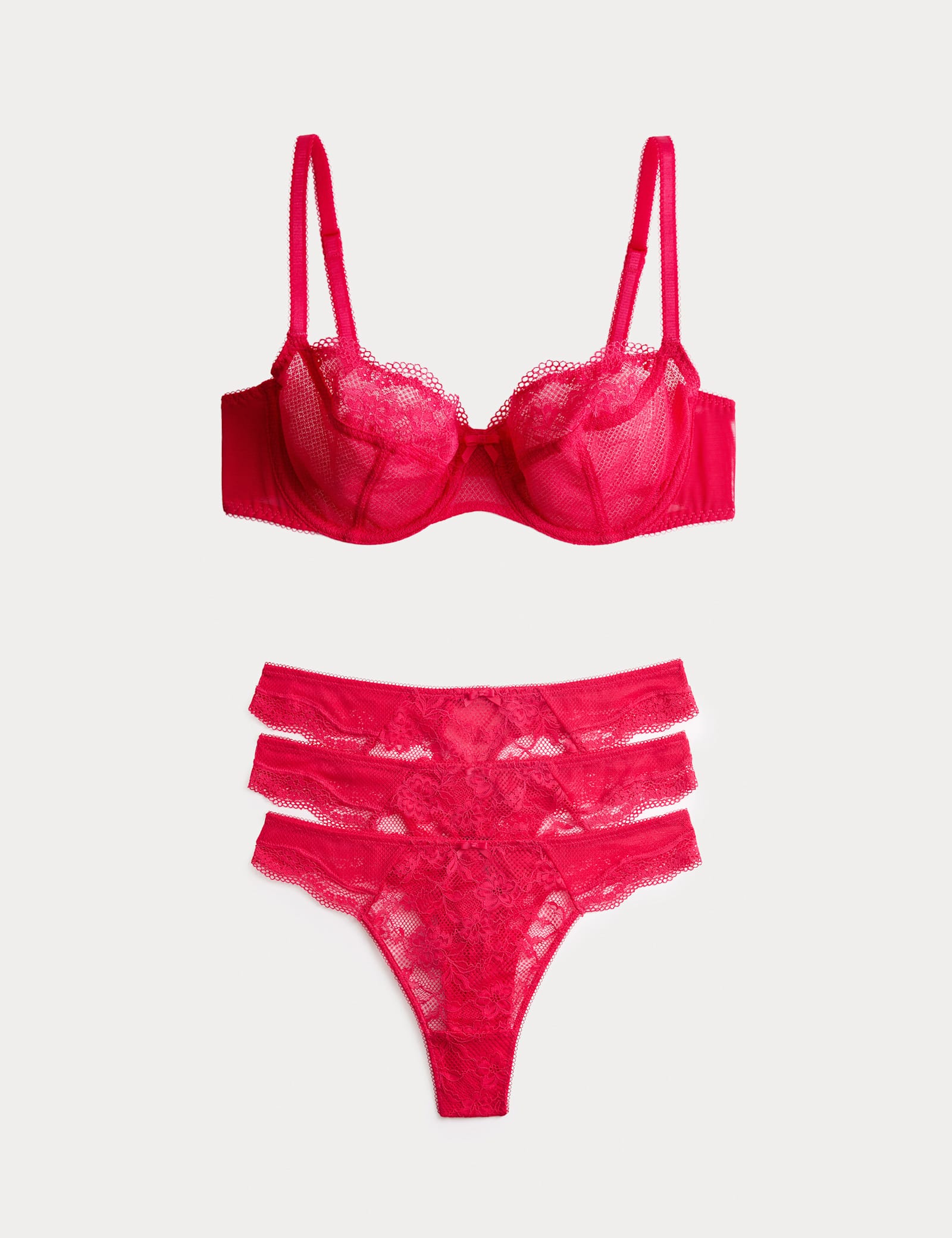 Jasmine Lace Wired Balcony Bra Set A-E - image 2