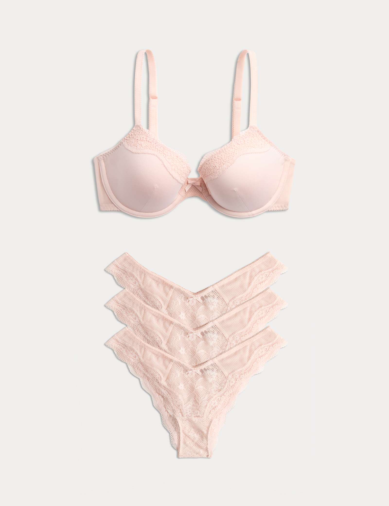 Jasmine Lace Wired Demi Cup Bra Set A-E - image 4