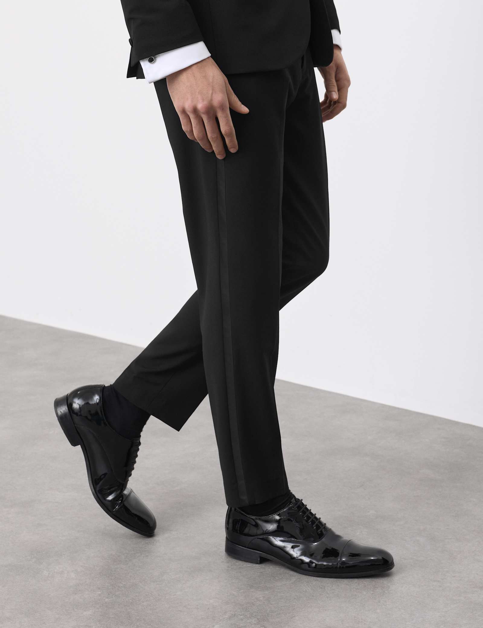2 Piece Tailored Fit Wool Blend Tuxedo Suit - image 4