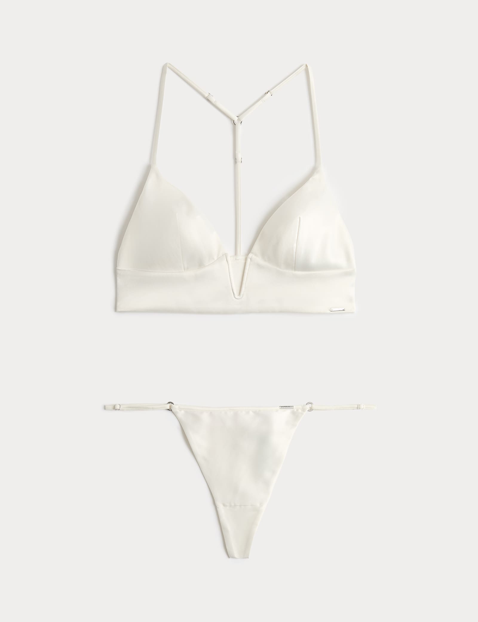 Black Label Satin Bralette Set - image 2