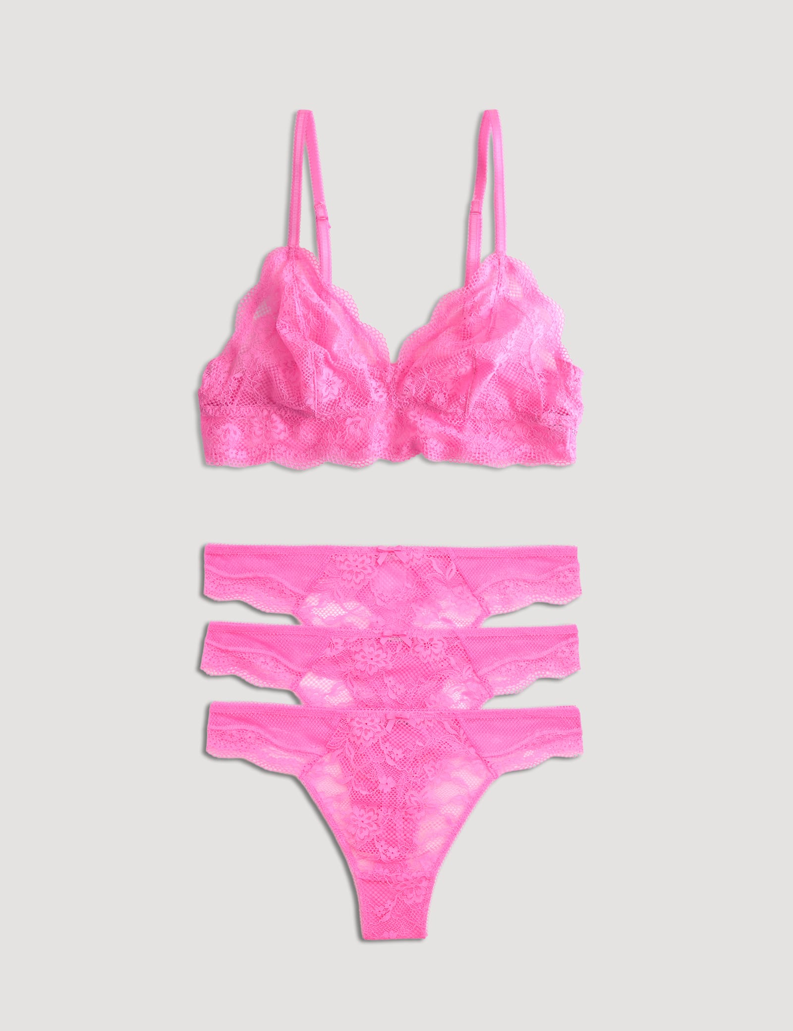 Jasmine Lace Non Wired Longline Bralette Set A-E - image 2