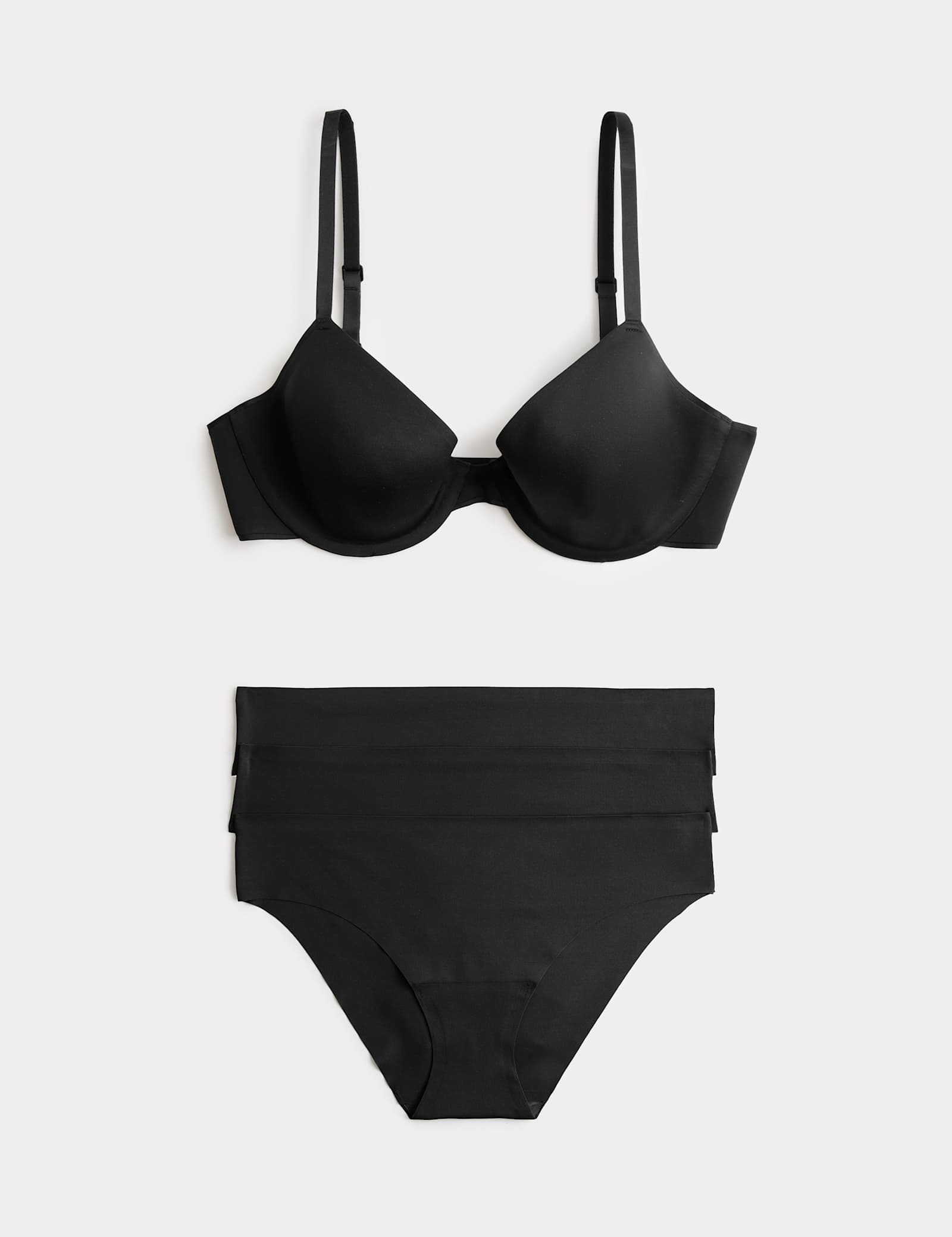 Body Invisibles Wired Demi Cup Bra Set A-E - image 2
