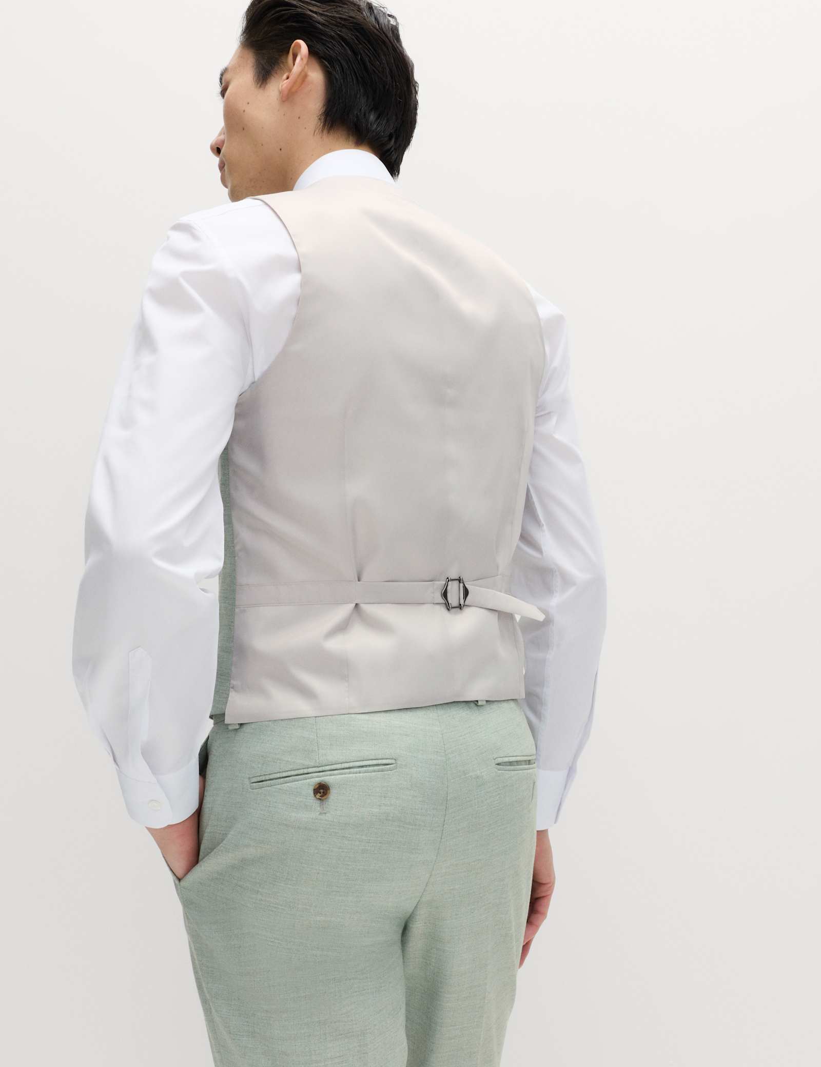 3 Piece Slim Fit Textured Stretch Suit - image 4