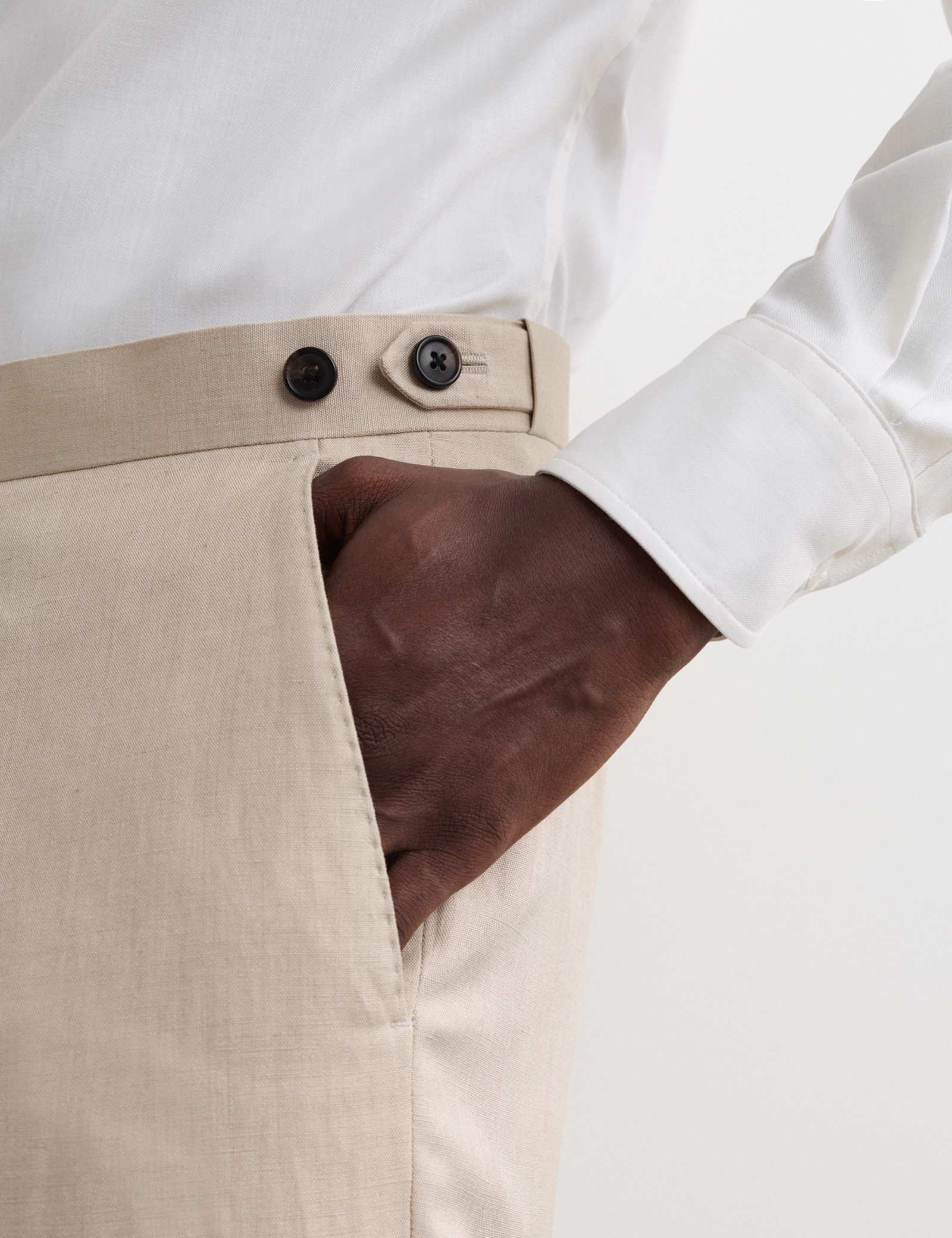 2 Piece Tailored Fit Linen Blend Suit - image 5
