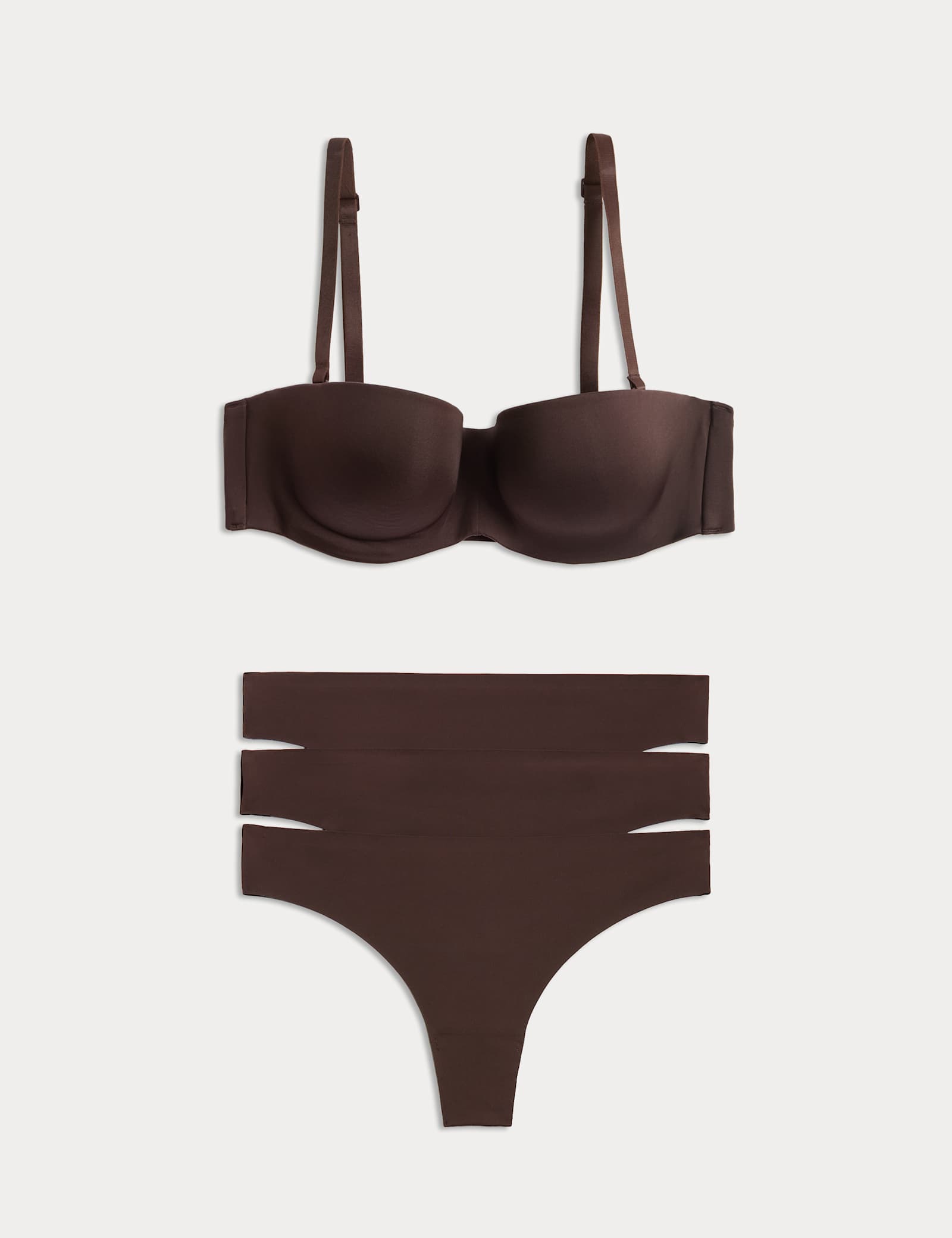 Body Invisibles Wired Strapless Bra Set A-E - image 2