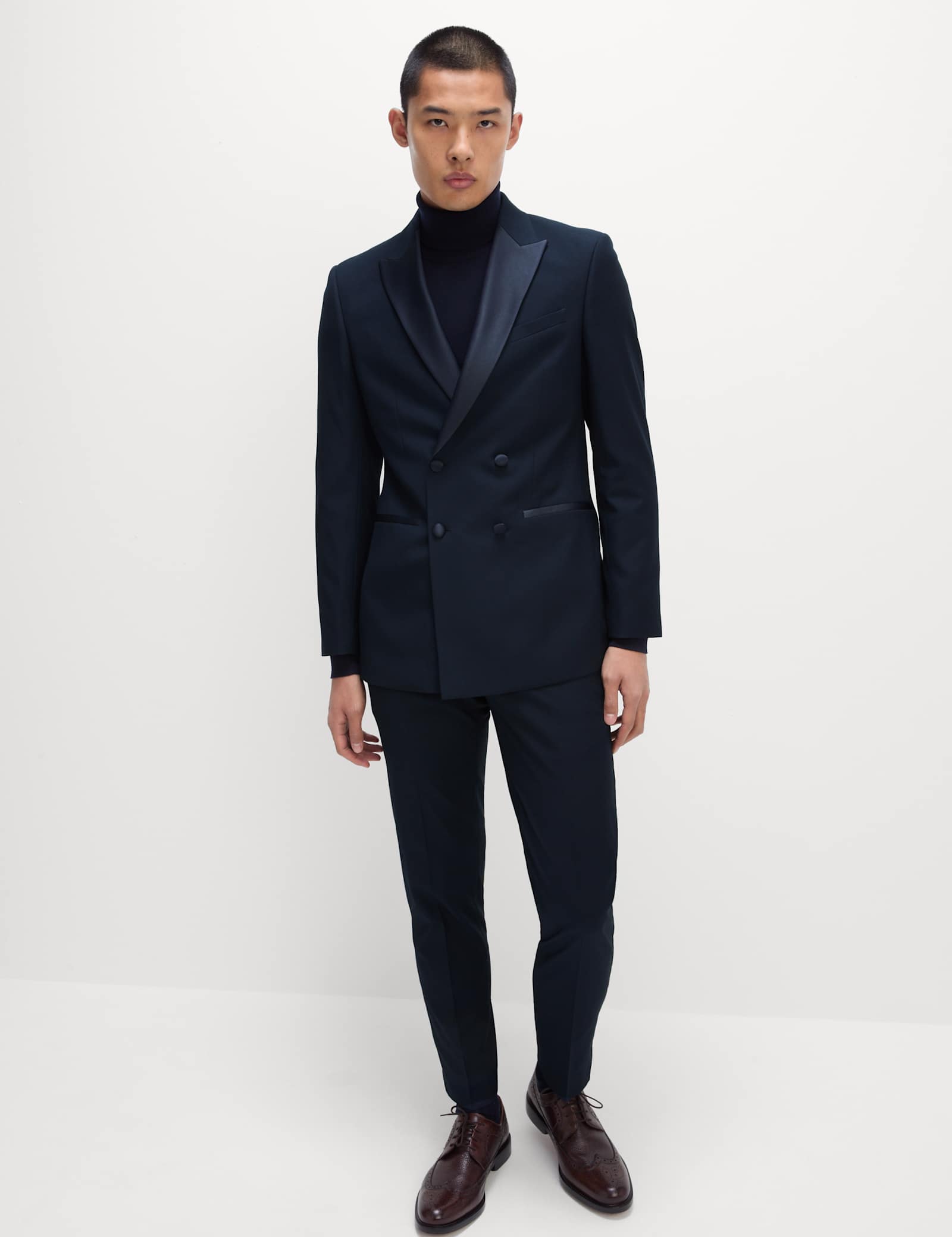 2 Piece Slim Fit Double Breasted Tuxedo Suit - image 4
