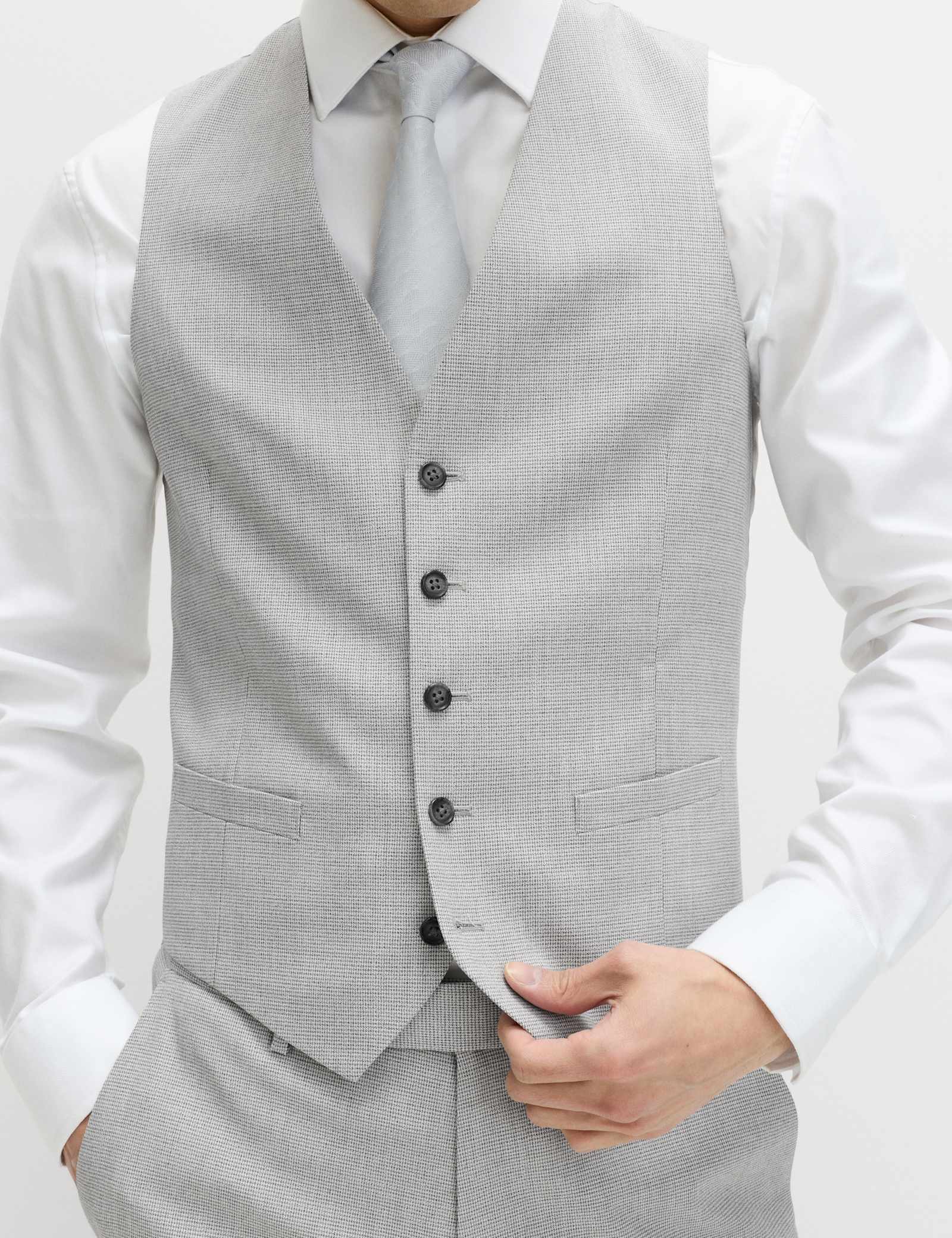3 Piece Tailored Fit Stretch Suit - image 2