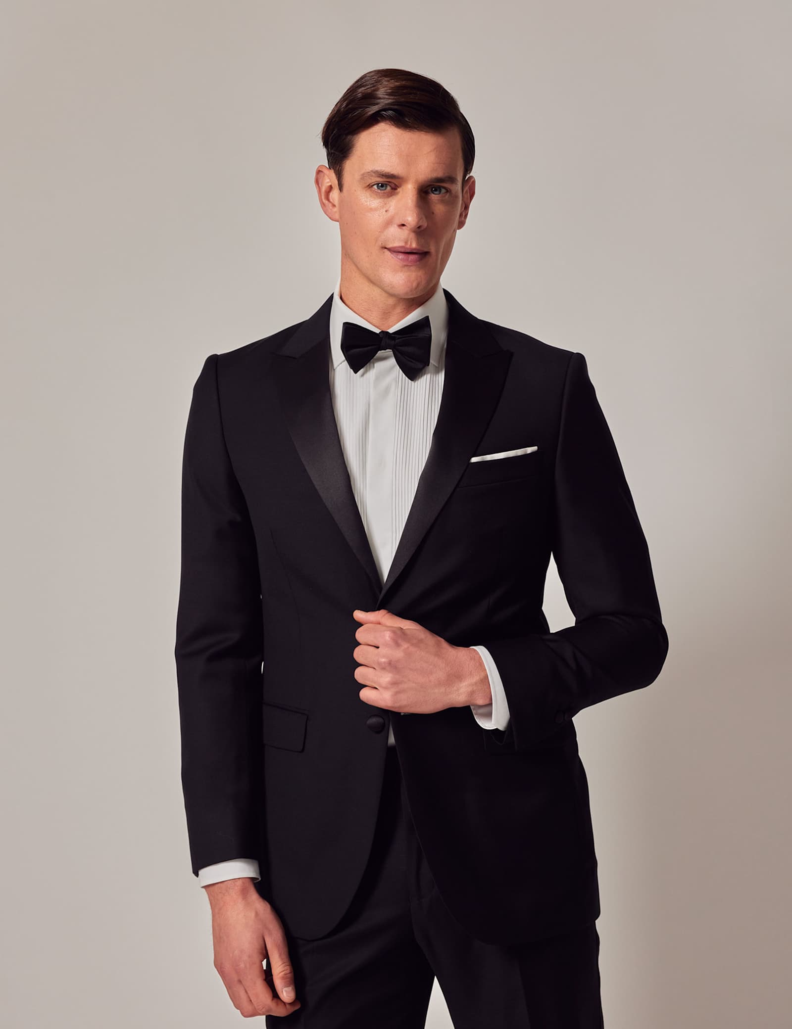 Slim Fit Pure Wool Tuxedo Suit - image 3