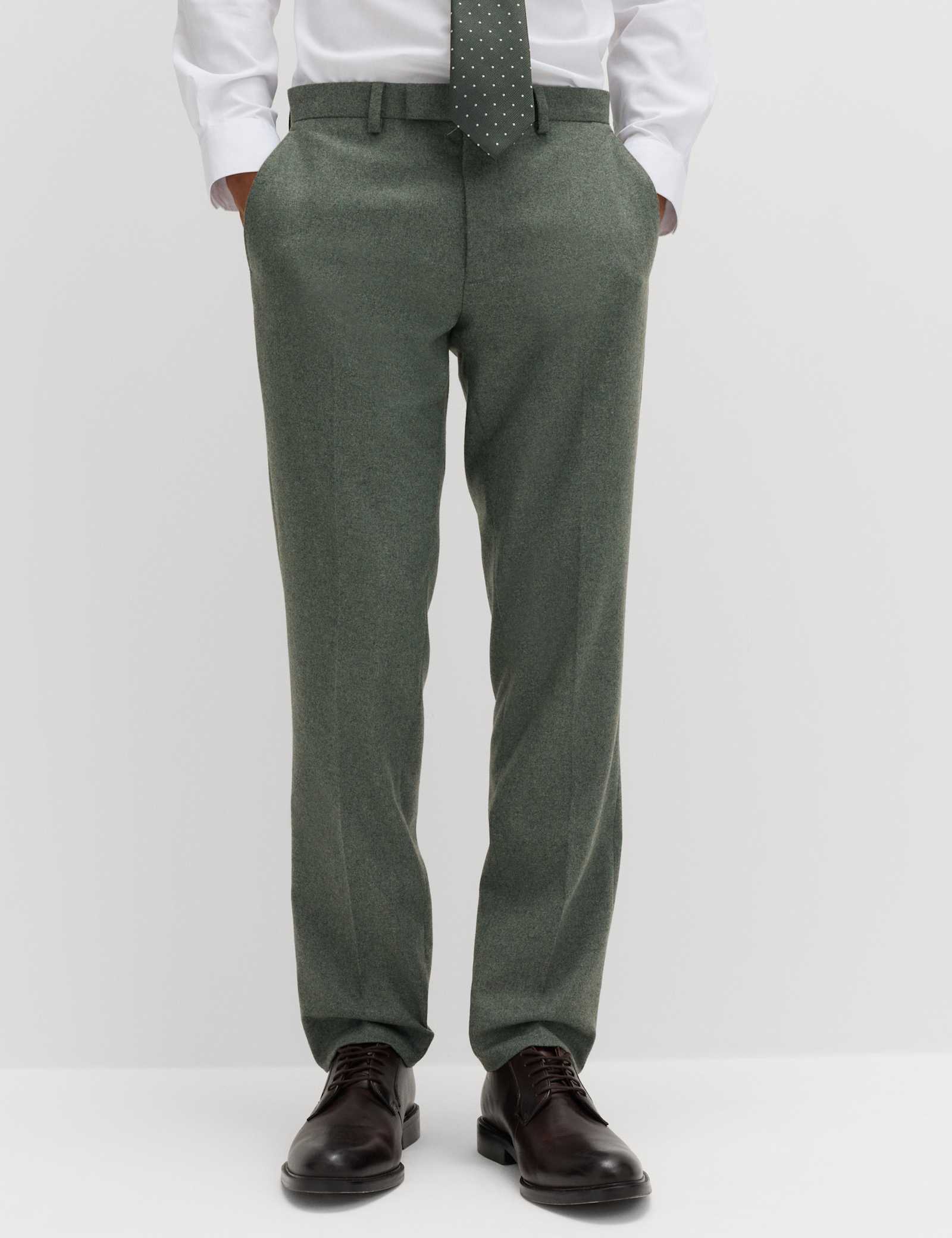 2 Piece Tailored Fit Italian Wool Rich Tweed Suit - image 5