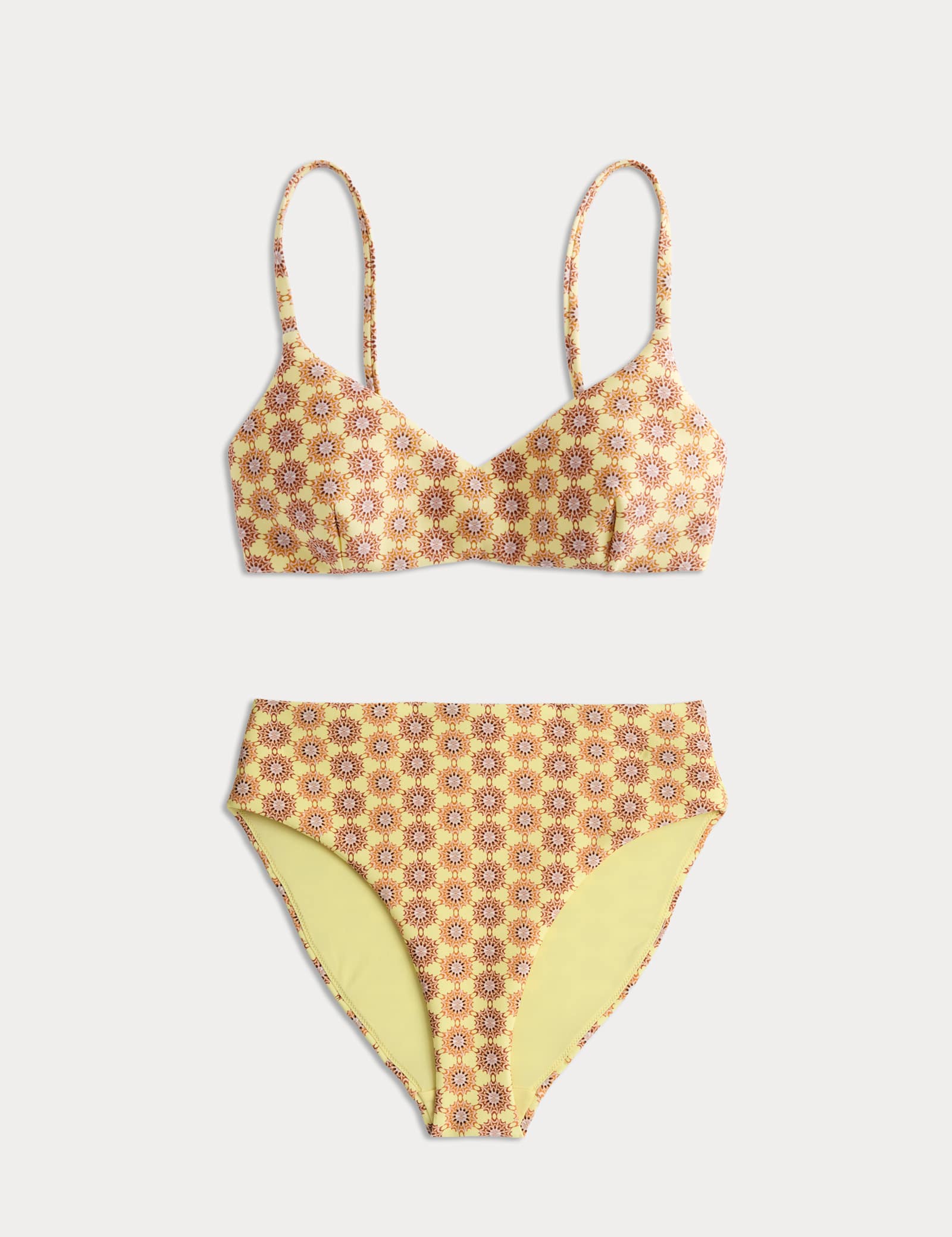 Printed Padded V-Neck Bikini Set - image 3