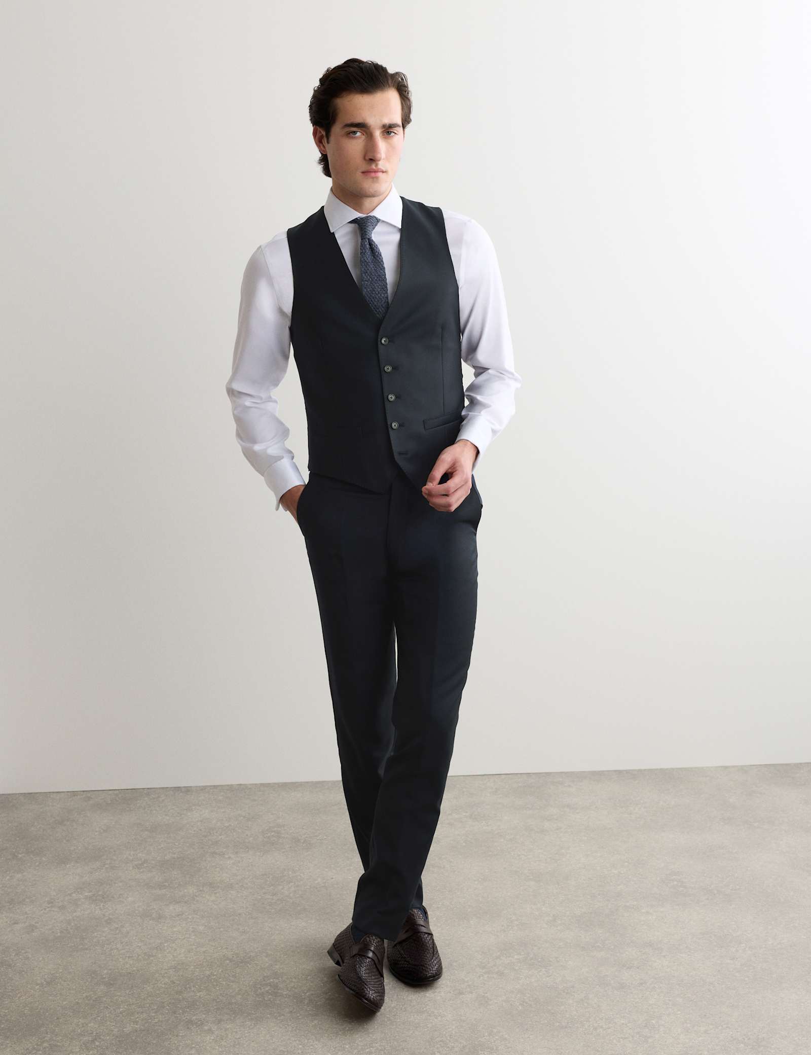 3 Piece Tailored Fit Pure Wool Suit - image 5
