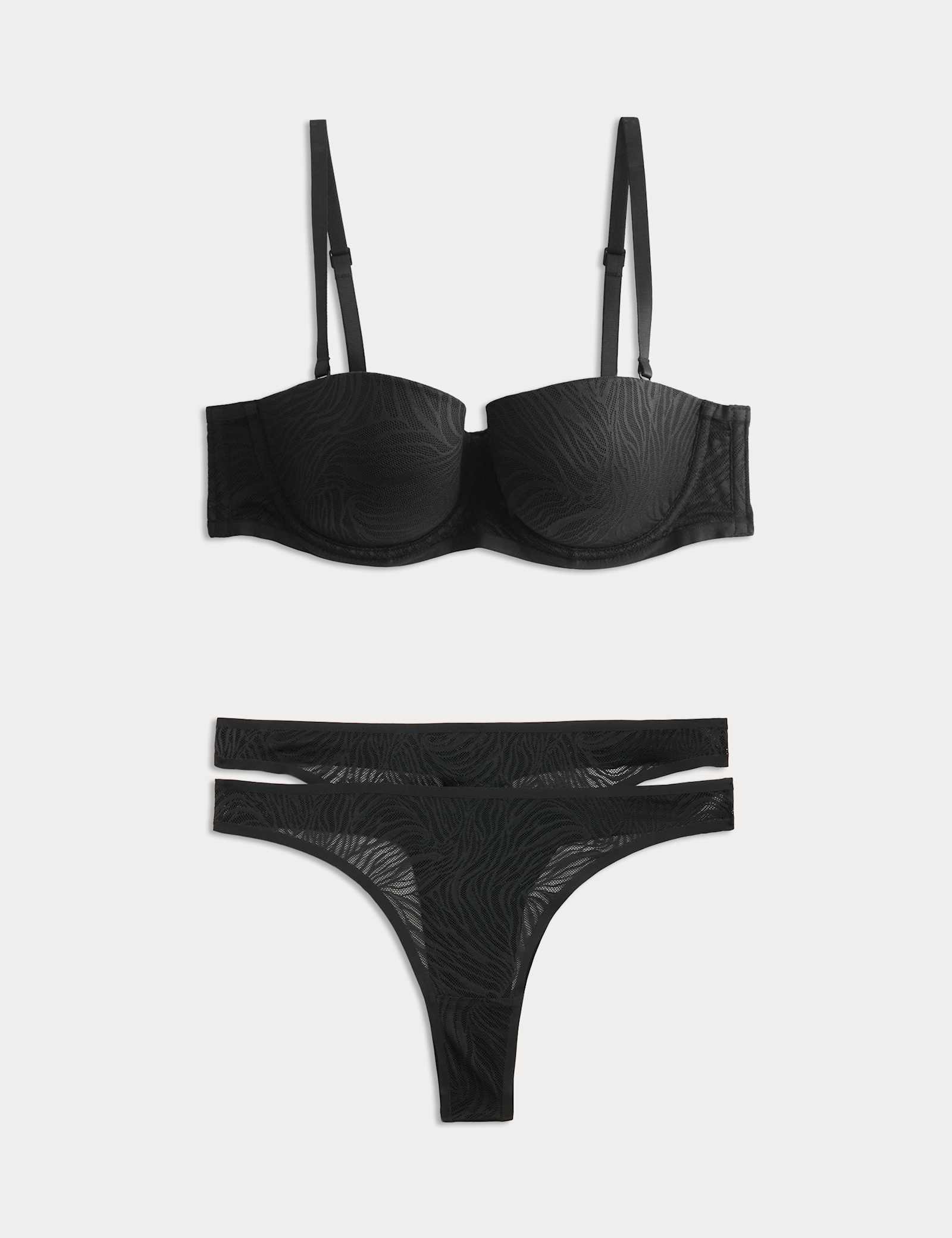 Body Lace Wired Strapless Bra Set A-E - image 4