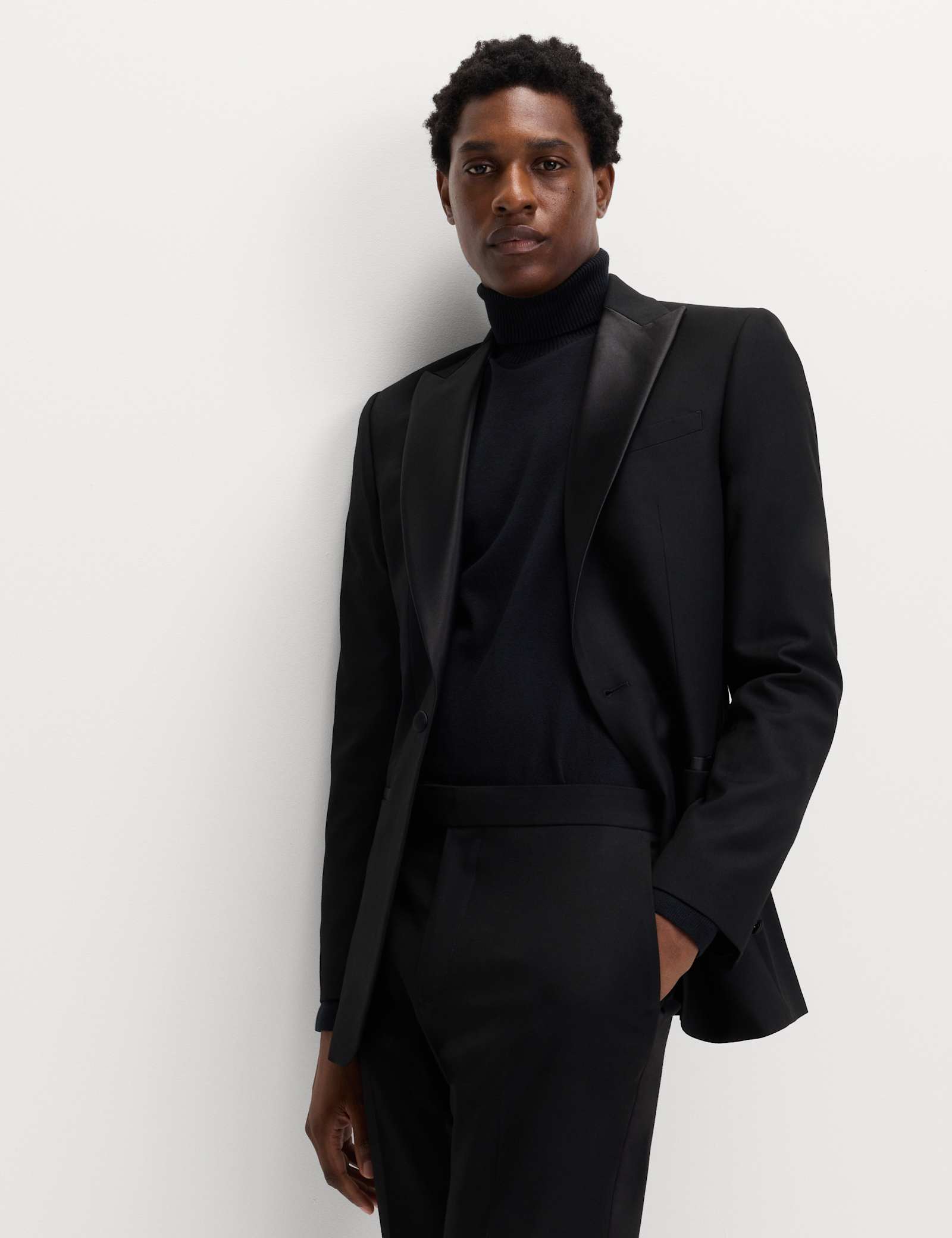 2 Piece Slim Fit Stretch Tuxedo Suit - image 2
