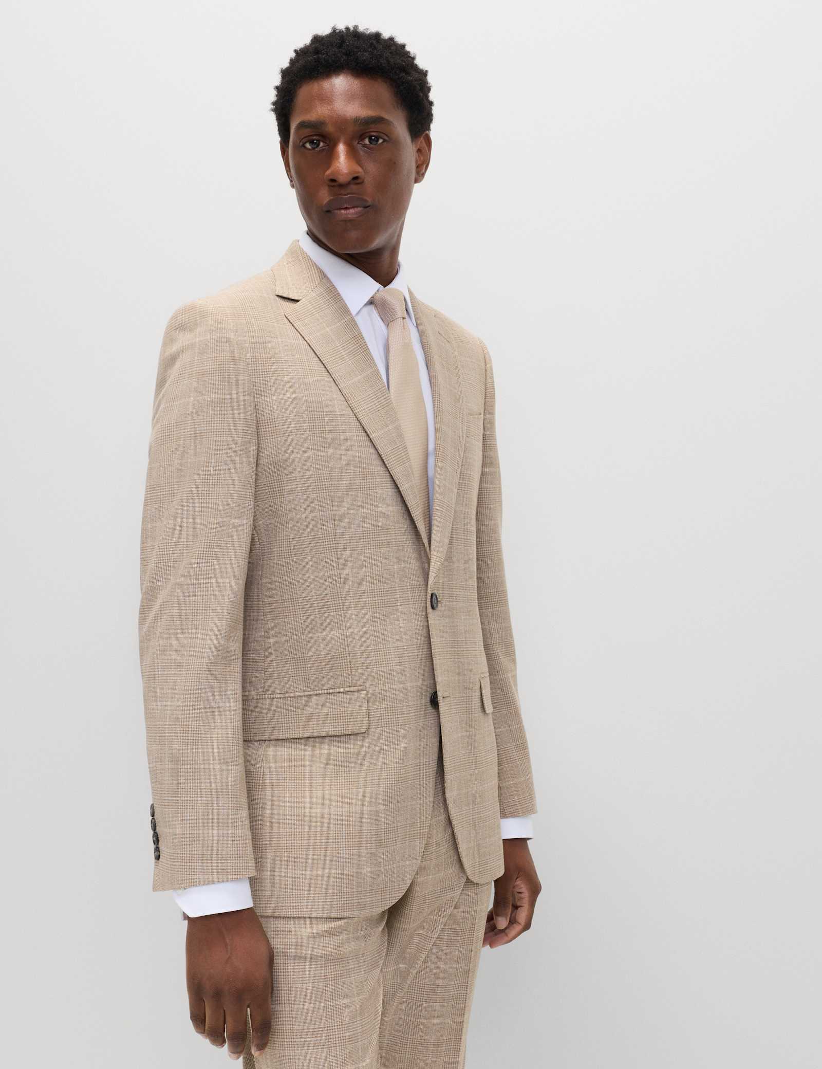 2 Piece Regular Fit Prince of Wales Check Suit - image 2