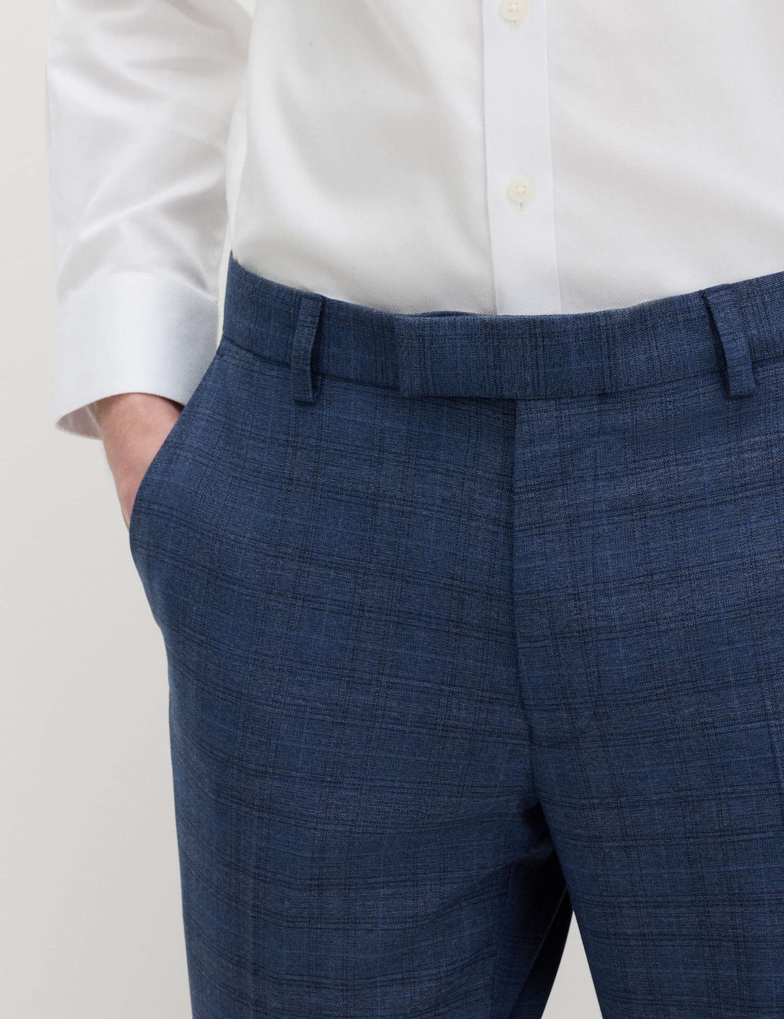 2 Piece Slim Fit Textured Check Suit - image 2