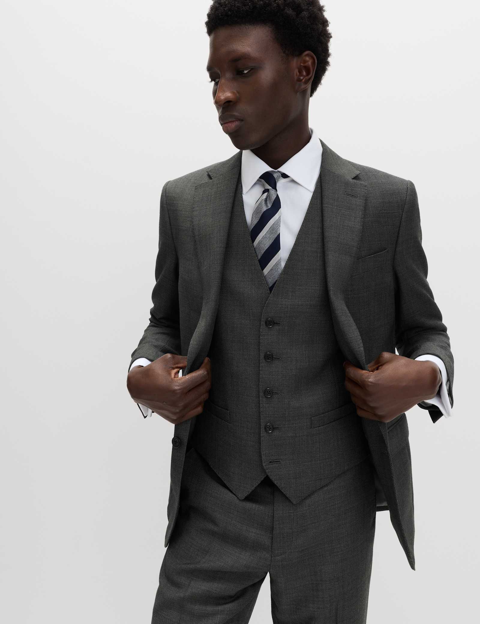 3 Piece Regular Fit Pure Wool Suit - image 1