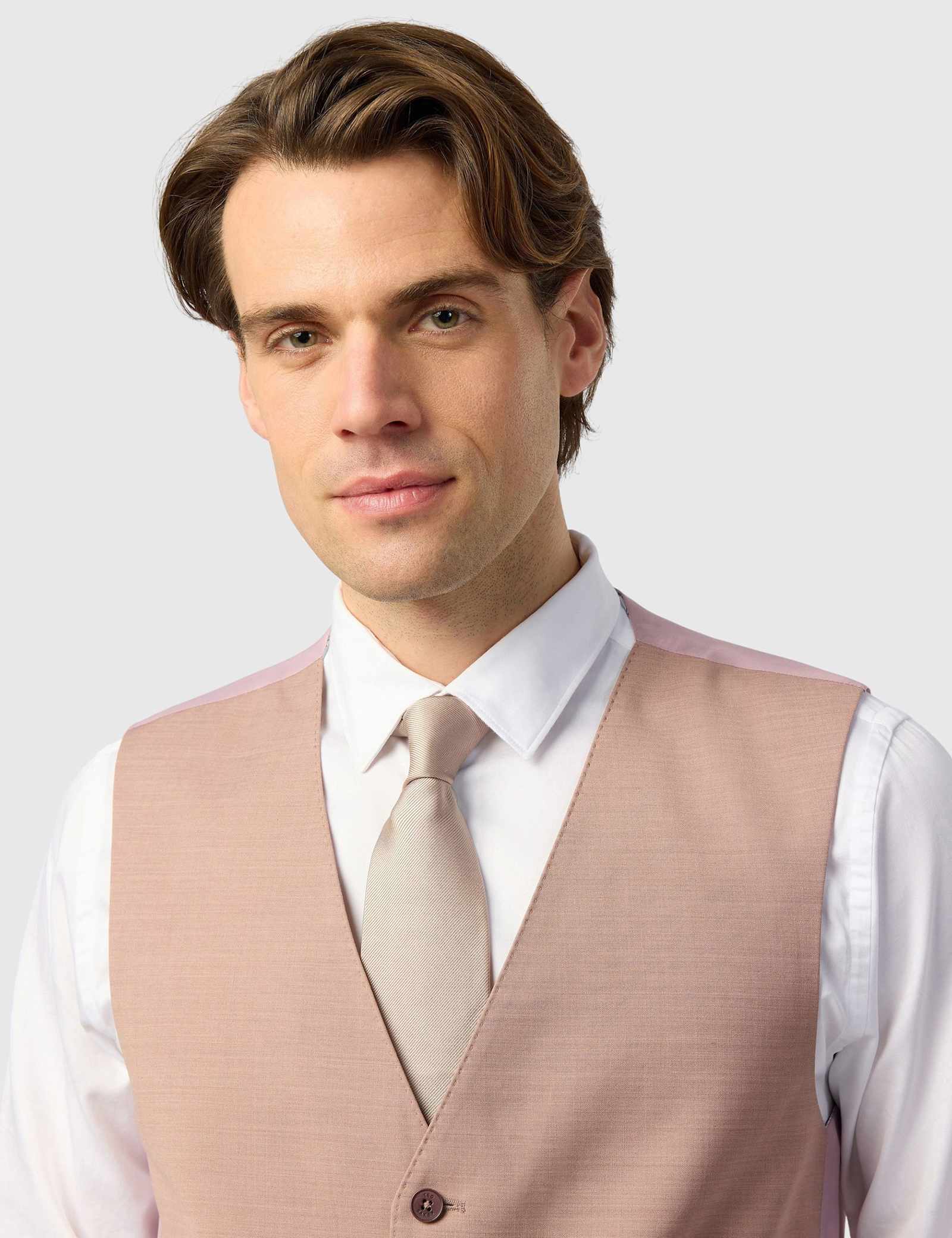 Slim Fit Wool Blend Single Breasted Suit - image 4