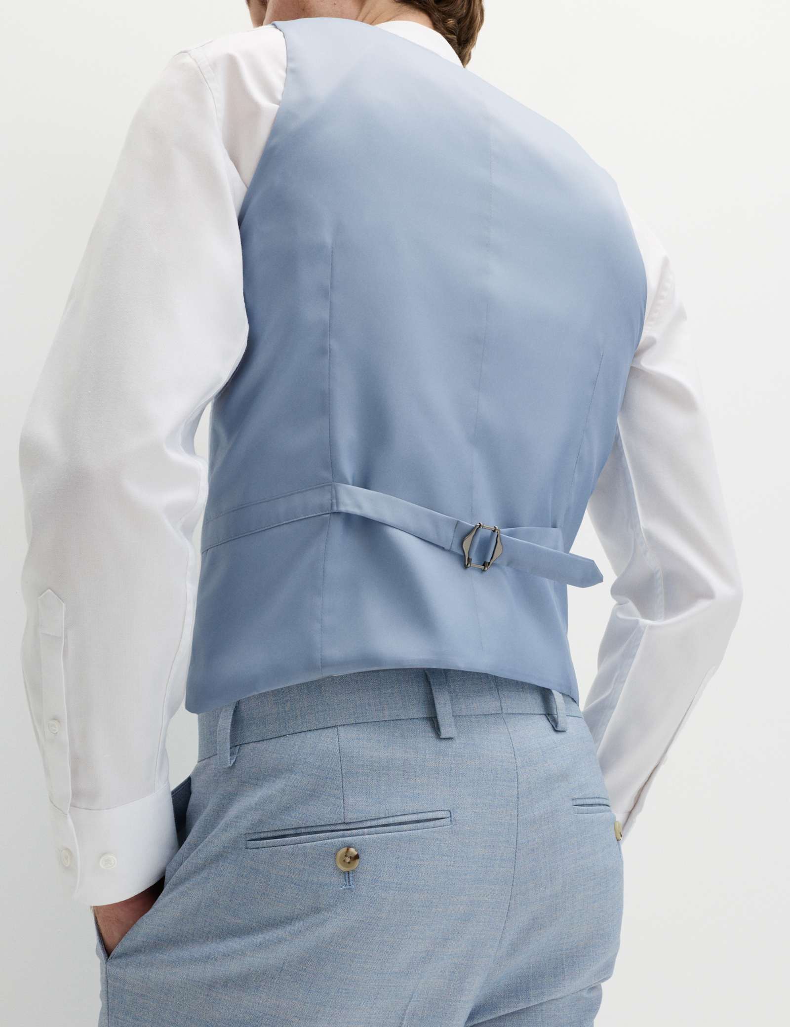3 Piece Slim Fit Textured Stretch Suit - image 3
