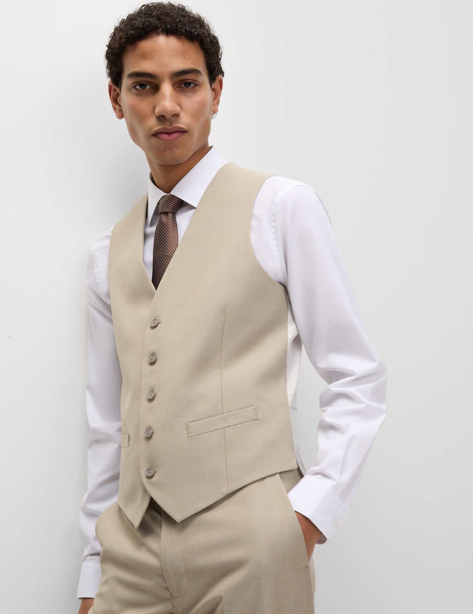 3 Piece Regular Fit Stretch Suit - image 5