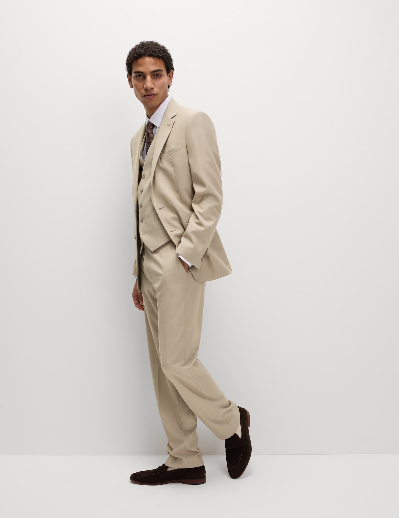 3 Piece Regular Fit Stretch Suit - image 4