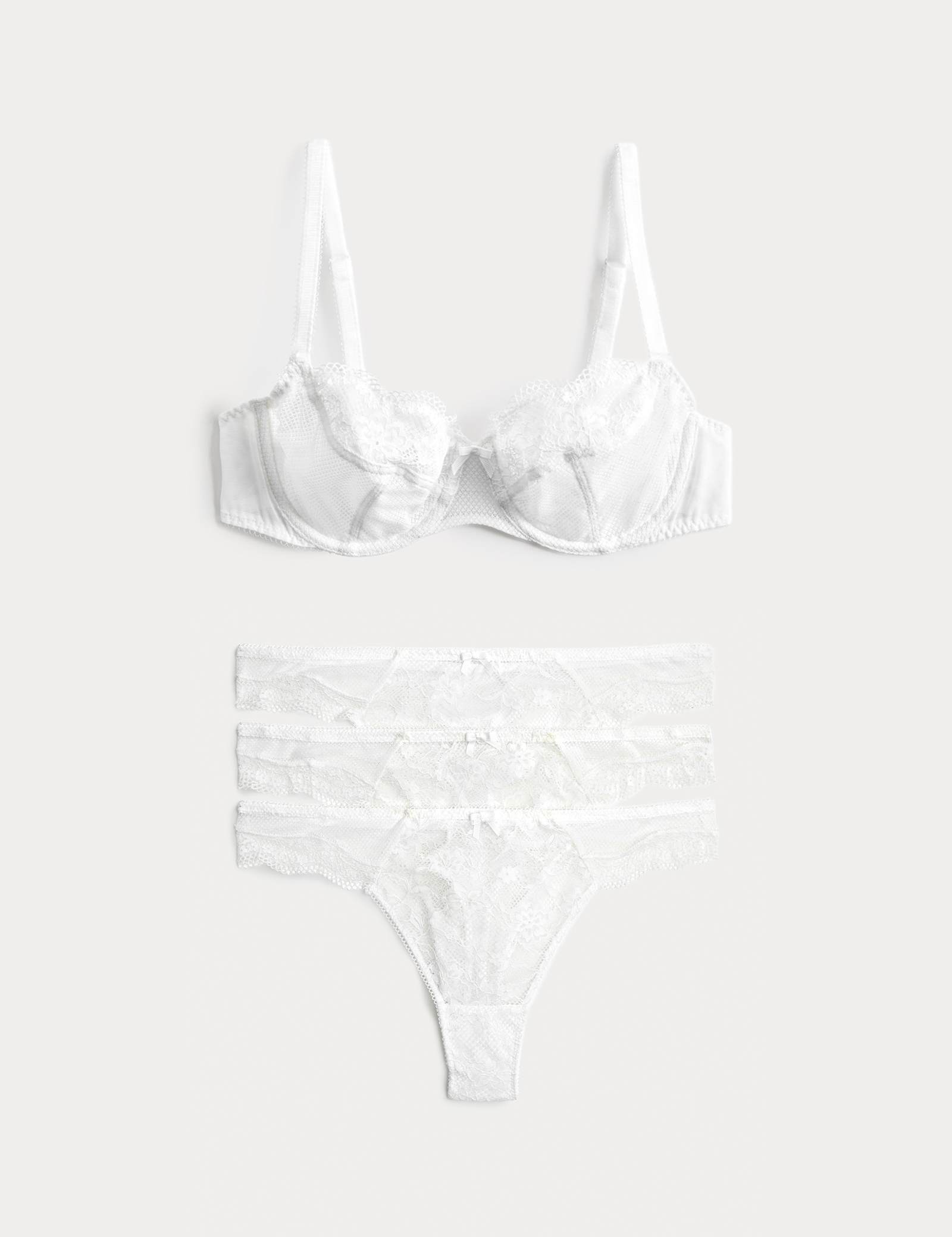 Jasmine Lace Wired Balcony Bra Set A-E - image 3