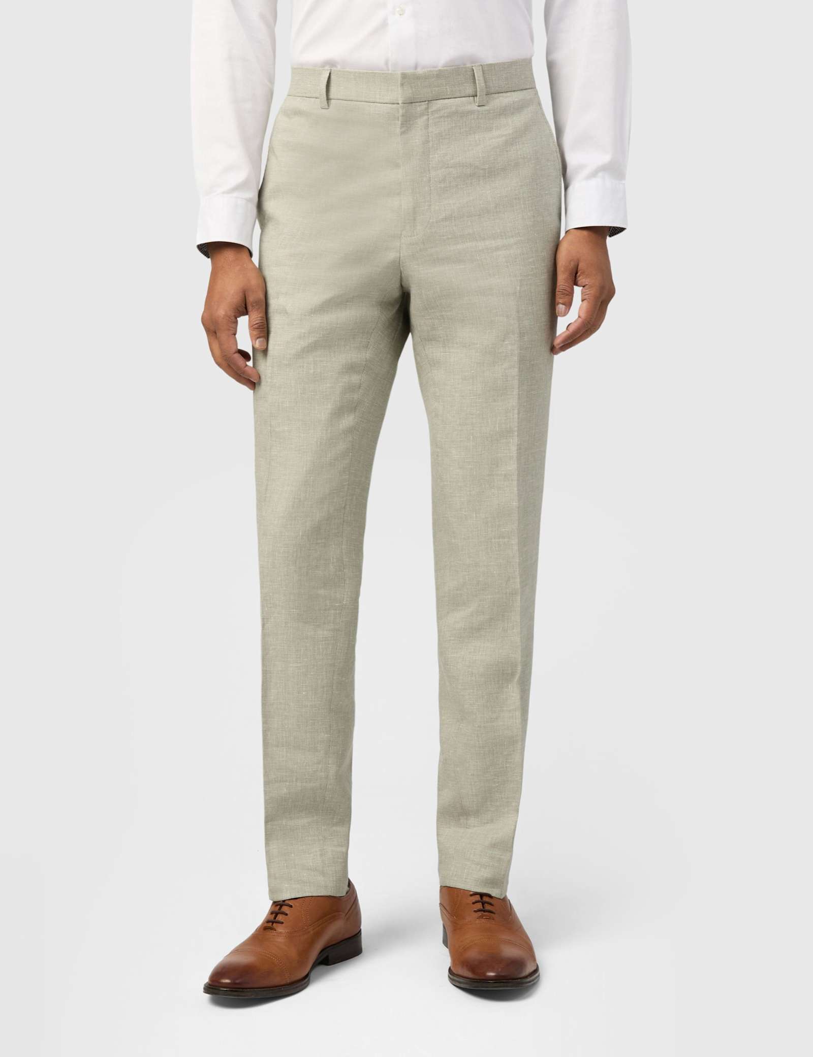 Slim Fit Linen Rich Single Breasted Suit - image 2