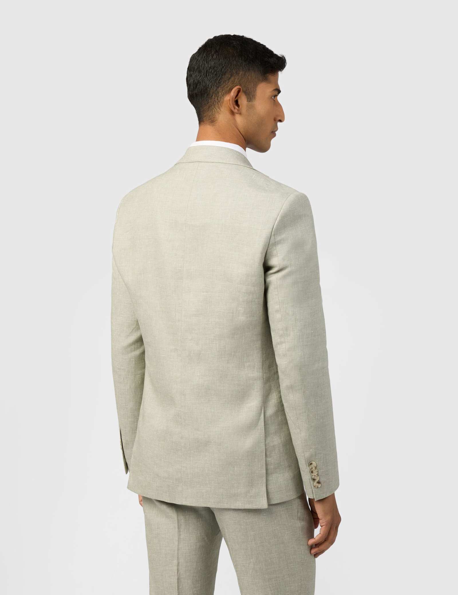 Slim Fit Linen Rich Single Breasted Suit - image 4