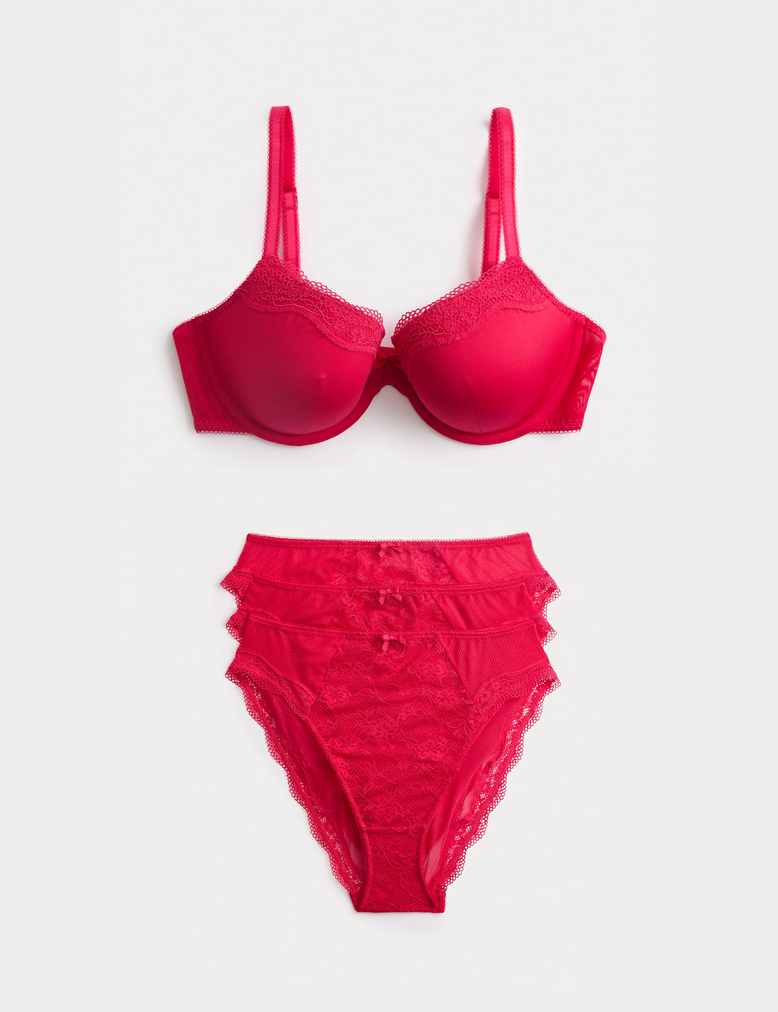 Jasmine Lace Wired Demi Cup Bra Set A-E - image 2