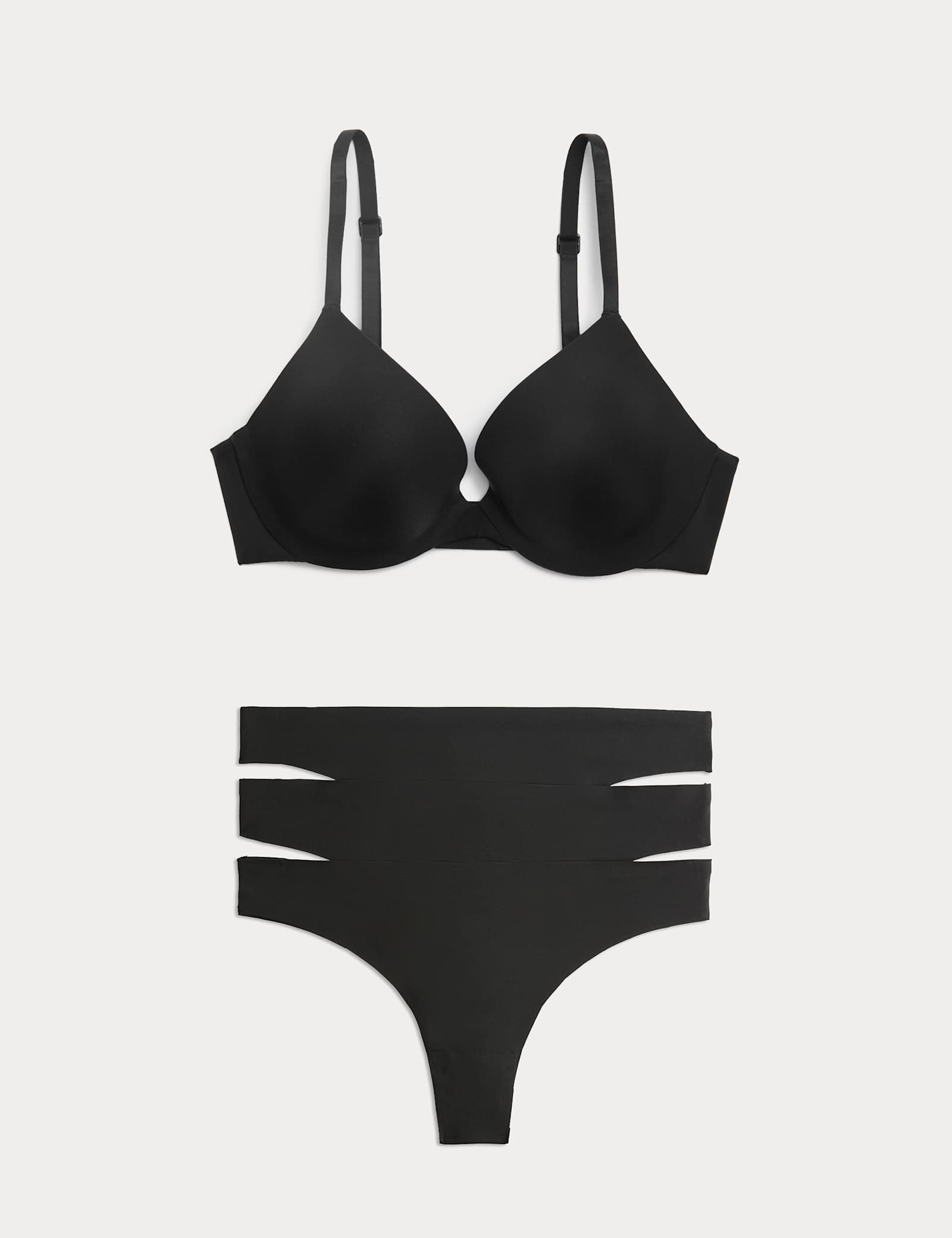 Body Invisibles Wired Plunge Bra Set A-E - image 2
