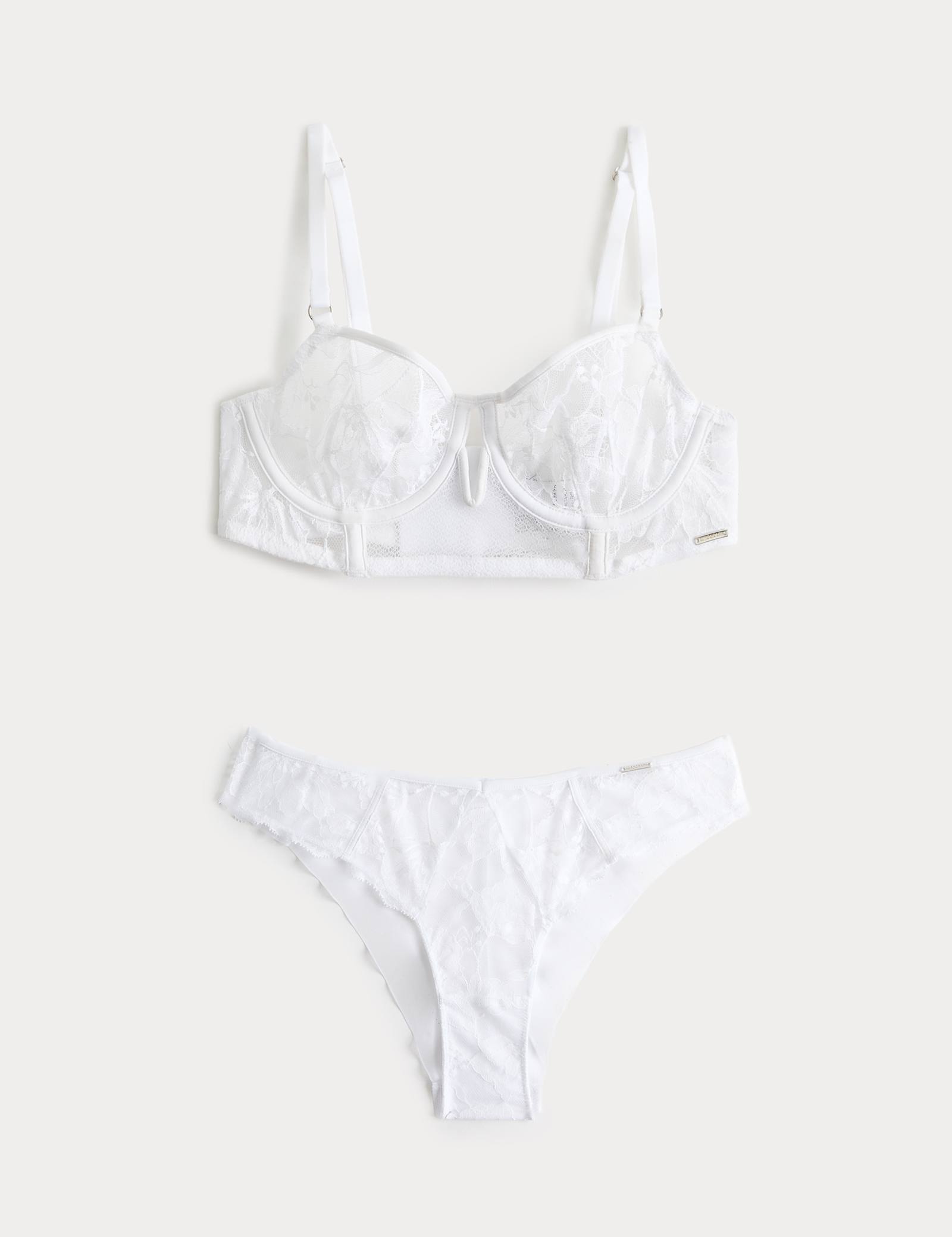 Savannah Lace Wired Longline Balcony Bra Set A-E - image 3