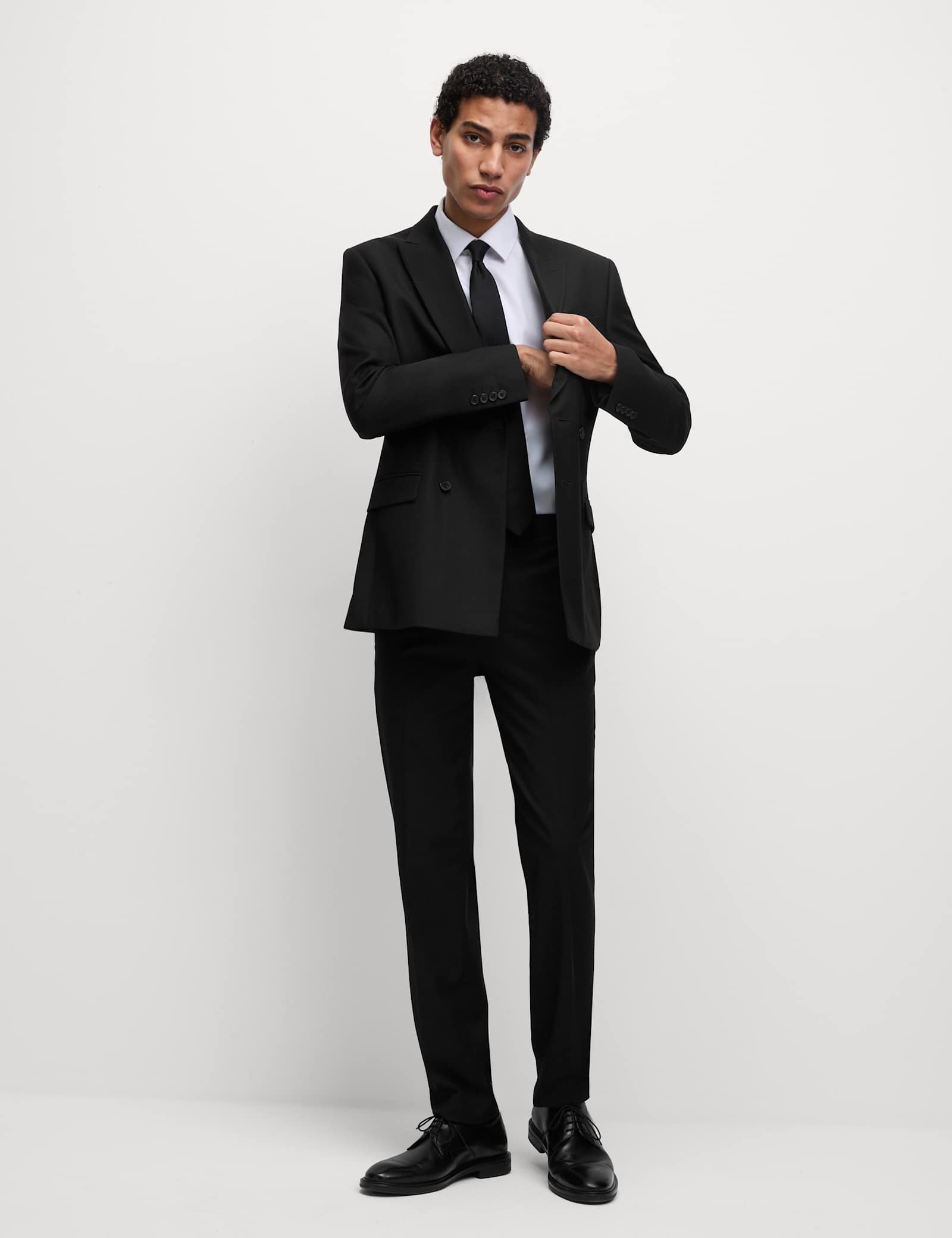 2 Piece Slim Fit Double Breasted Suit - image 5