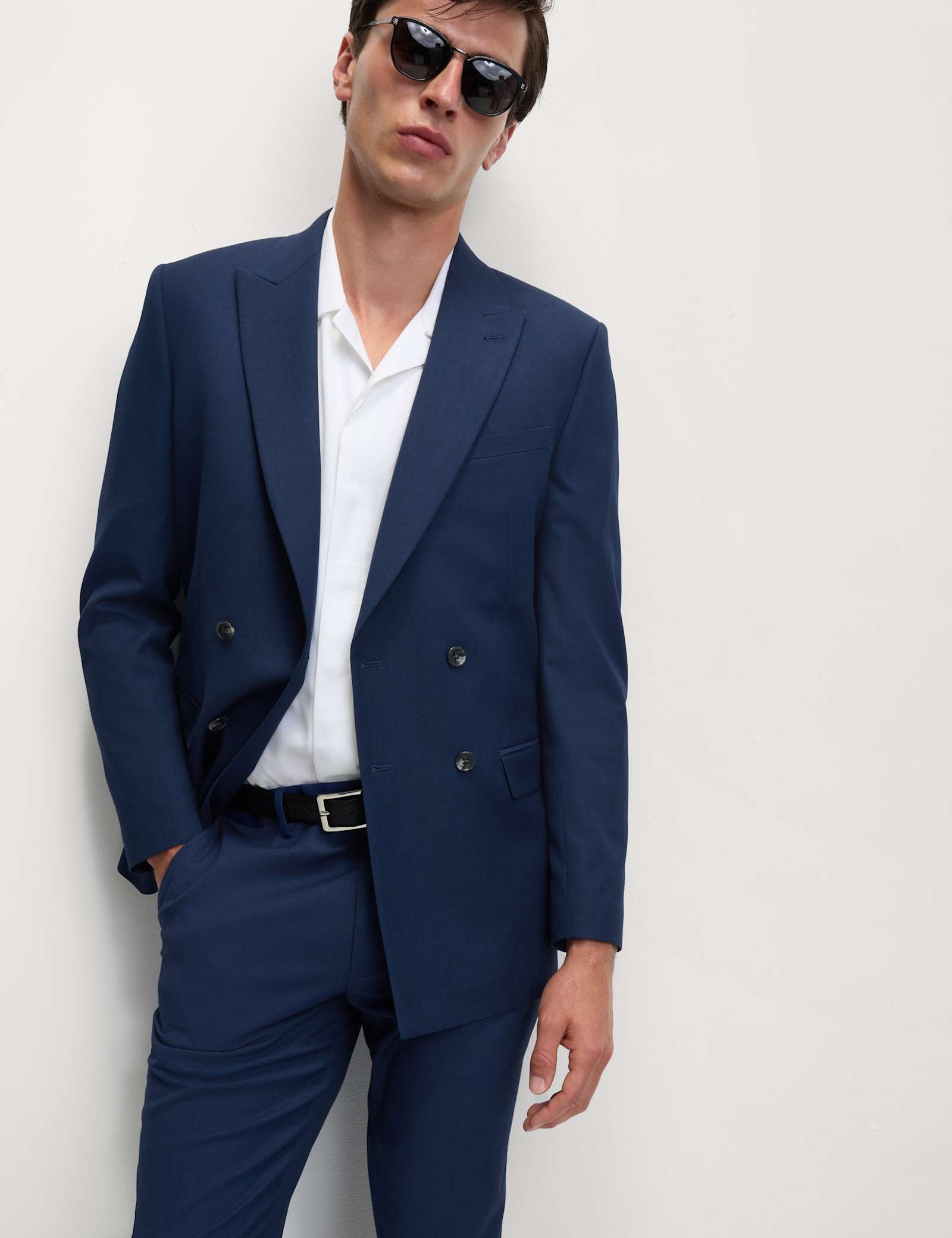 2 Piece Slim Fit Double Breasted Suit - image 2