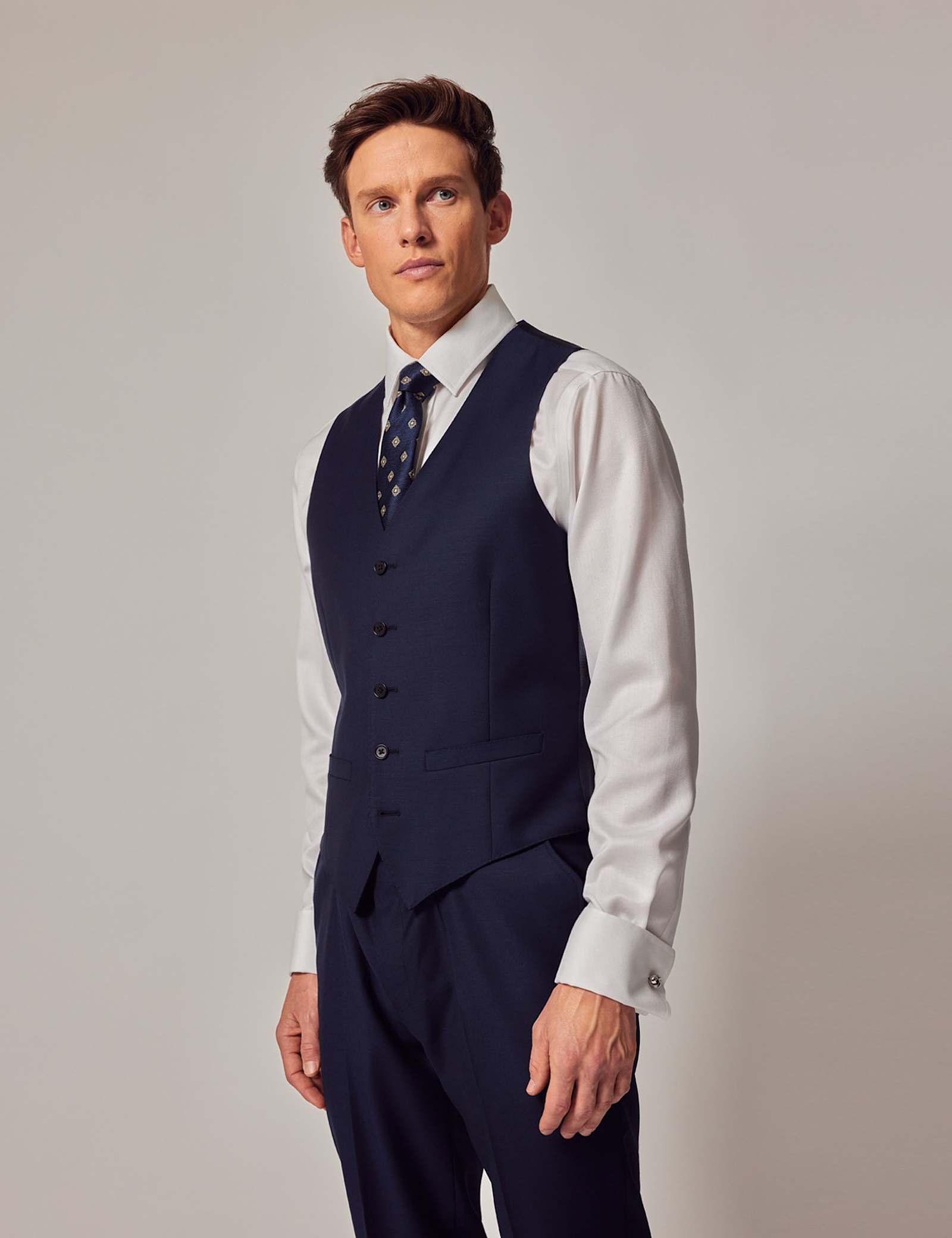Slim Fit Pure Wool Twill Suit - image 2