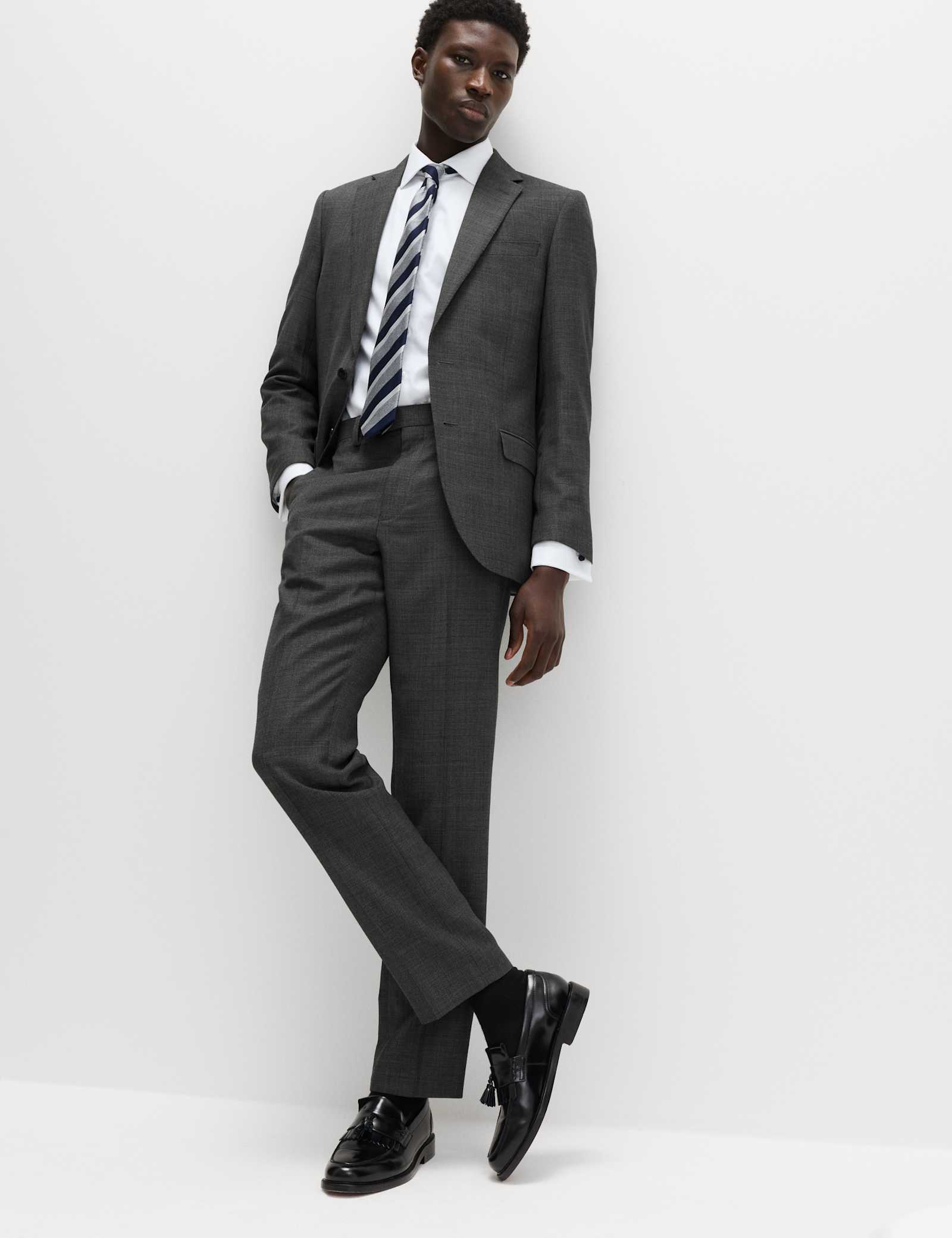 2 Piece Regular Fit Pure Wool Suit - image 3