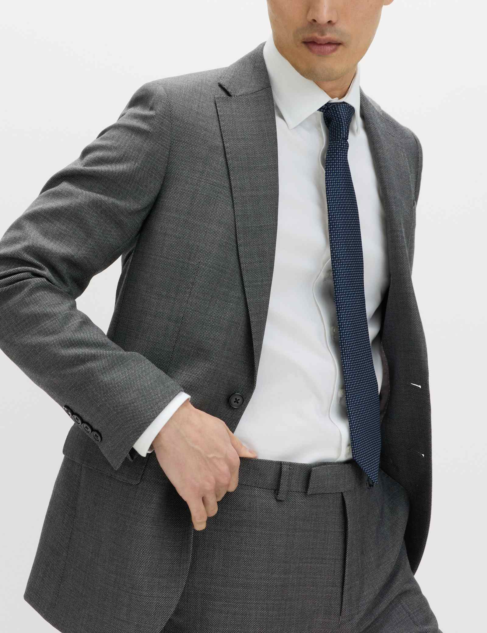 2 Piece Slim Fit Pure Wool Suit - image 2