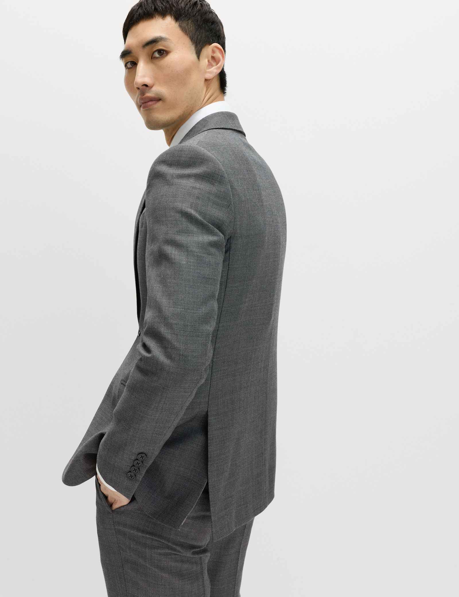 2 Piece Slim Fit Pure Wool Suit - image 5