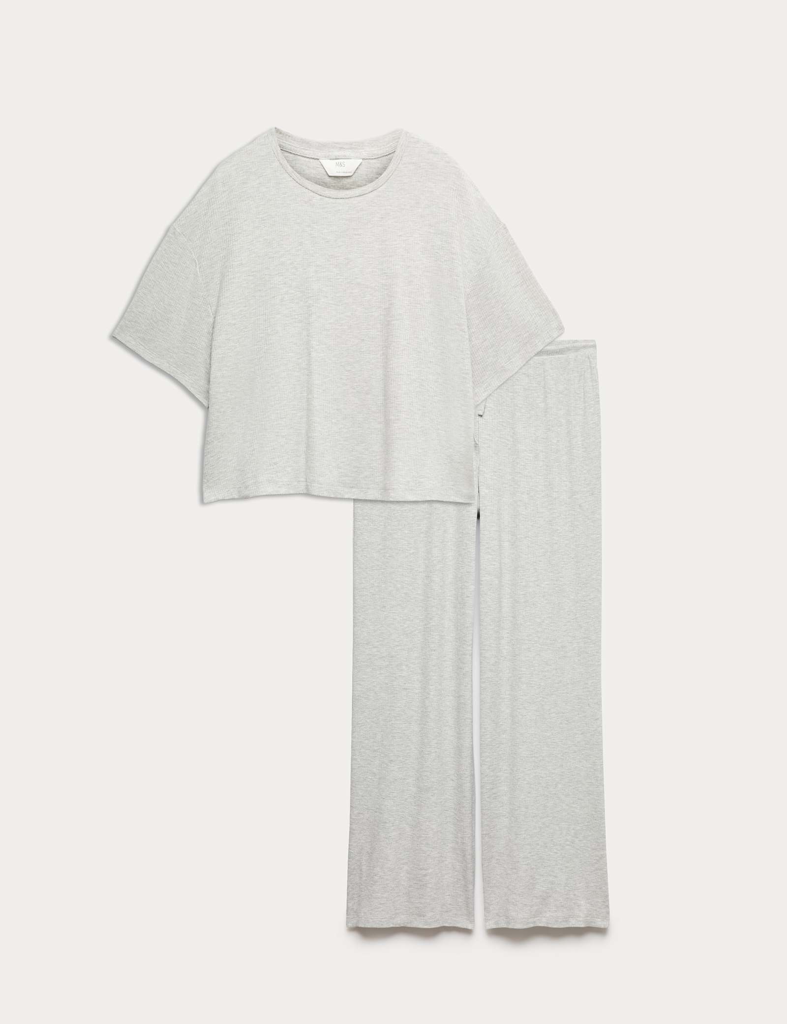 Modal Rich Ribbed Pyjama Top Set - image 3