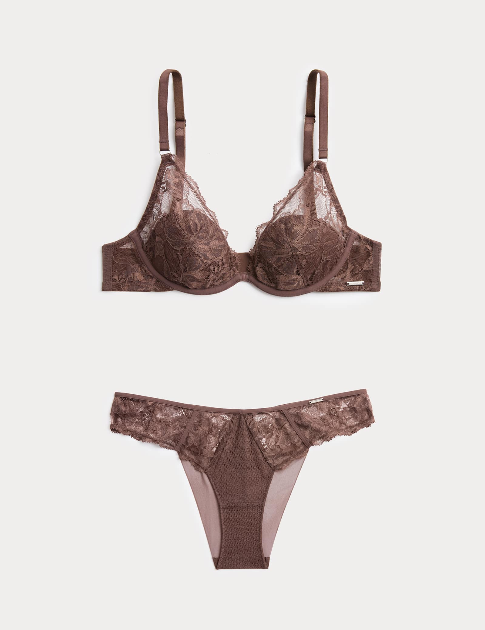 Savannah Lace Wired Plunge Bra Set A-E - image 2