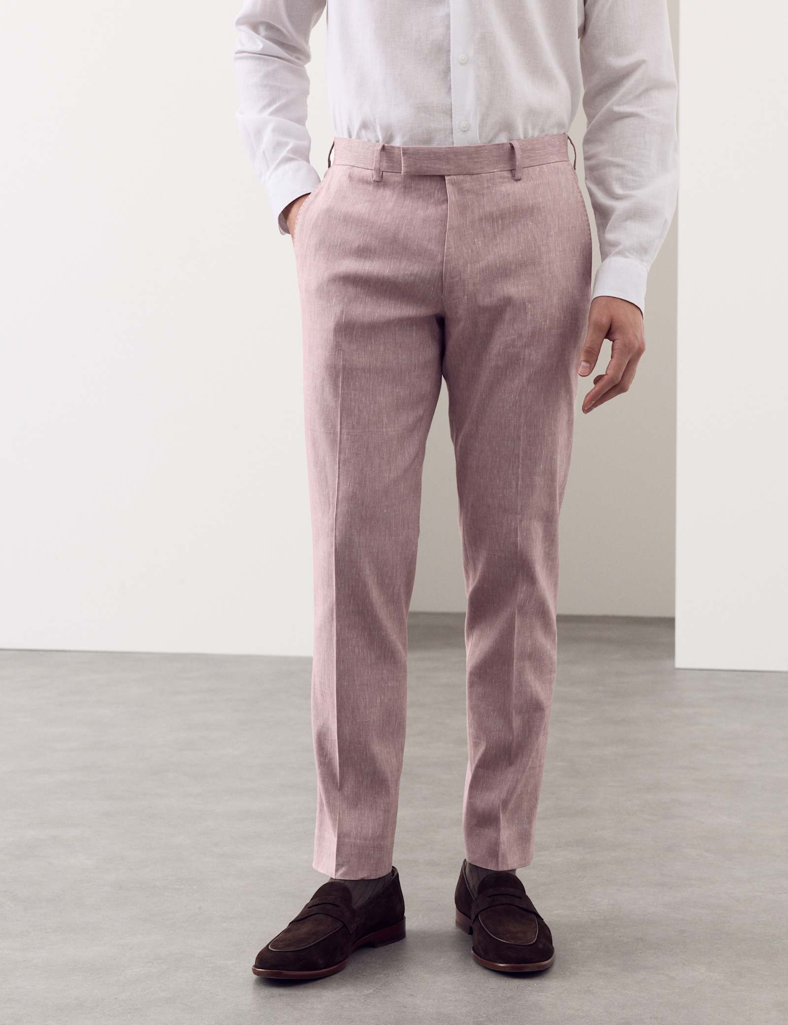 3 Piece Tailored Fit Italian Performance Linen Blend Suit - image 2
