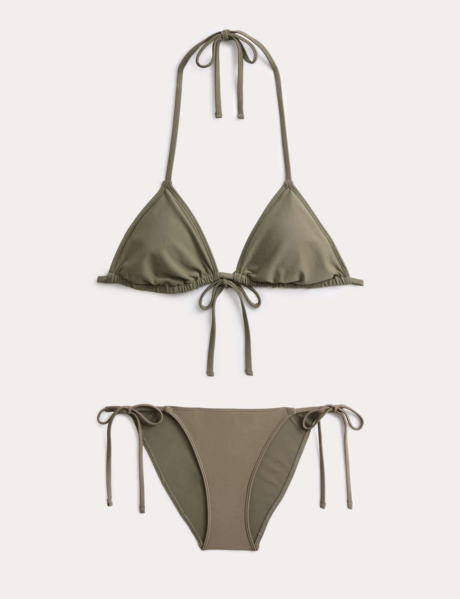 Padded Halterneck Triangle Bikini Set - image 2