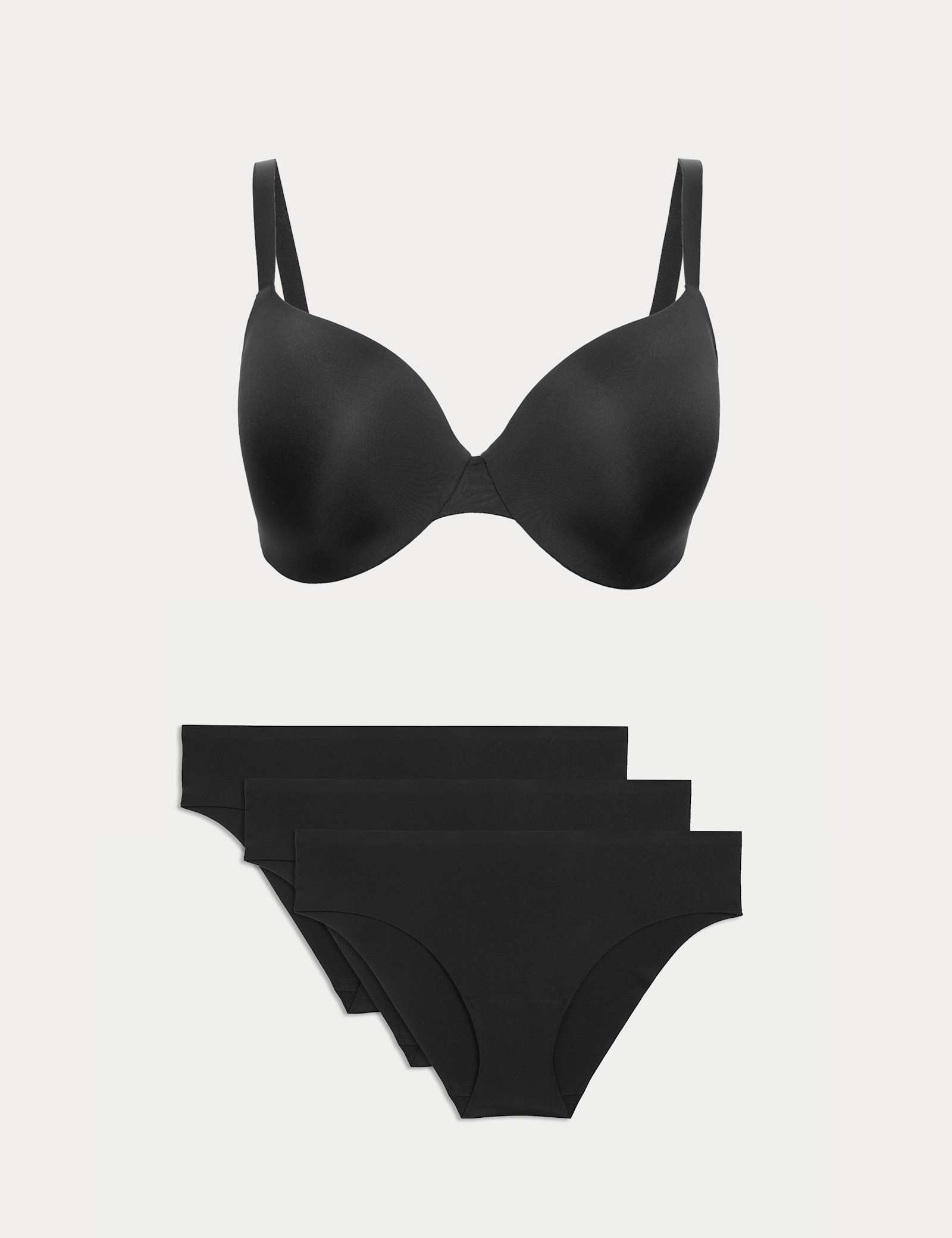 Body Invisibles Wired Demi Cup Bra Set F+ - image 2
