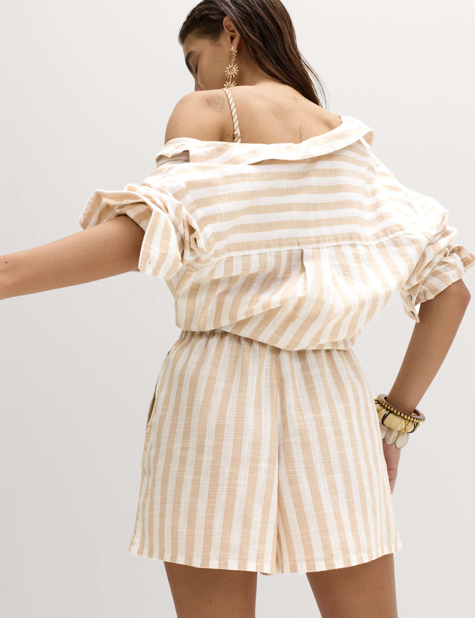Striped Shirt & Short Set - image 4