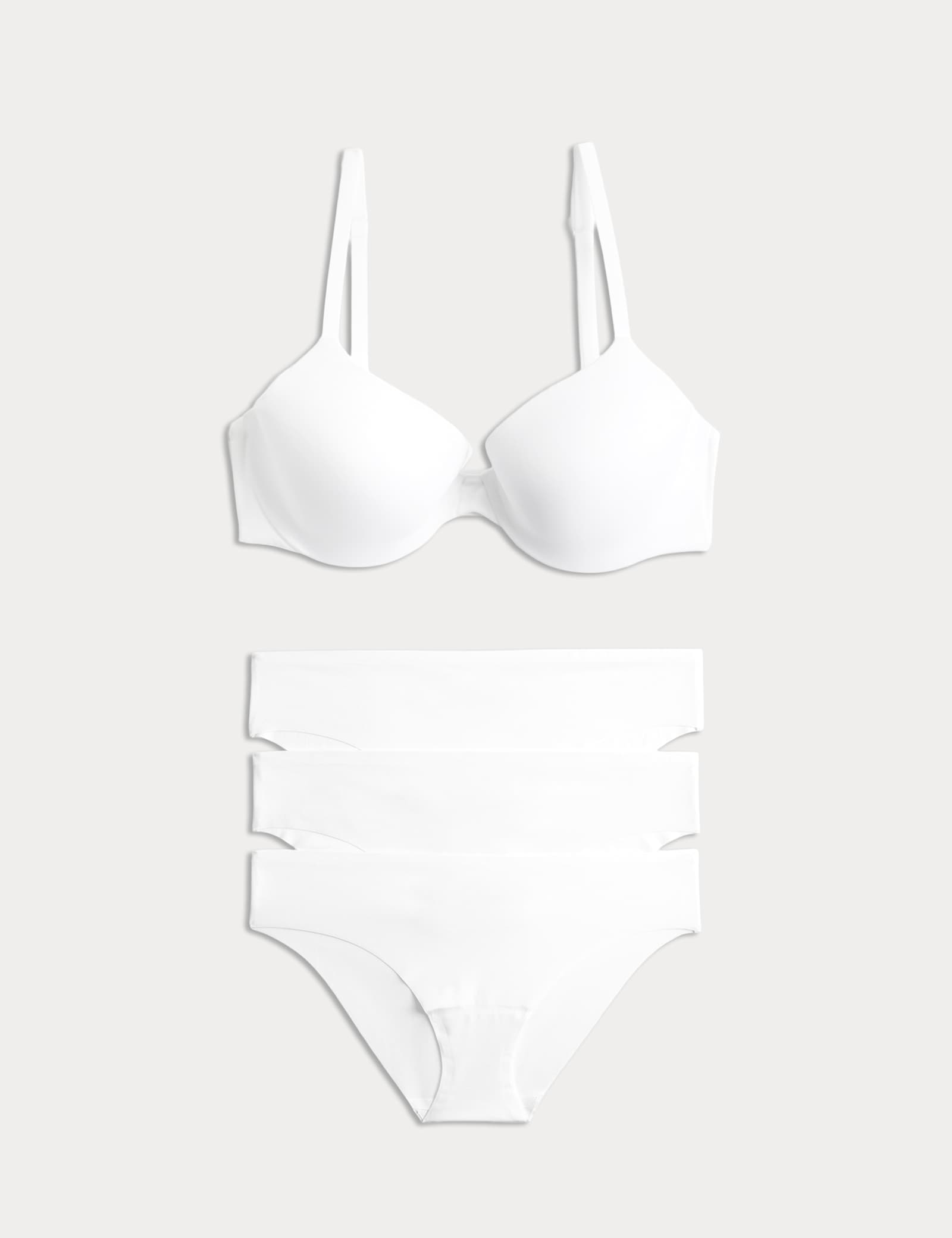 Body Invisibles Padded Wired Demi Cup Bra Set A-E - image 2