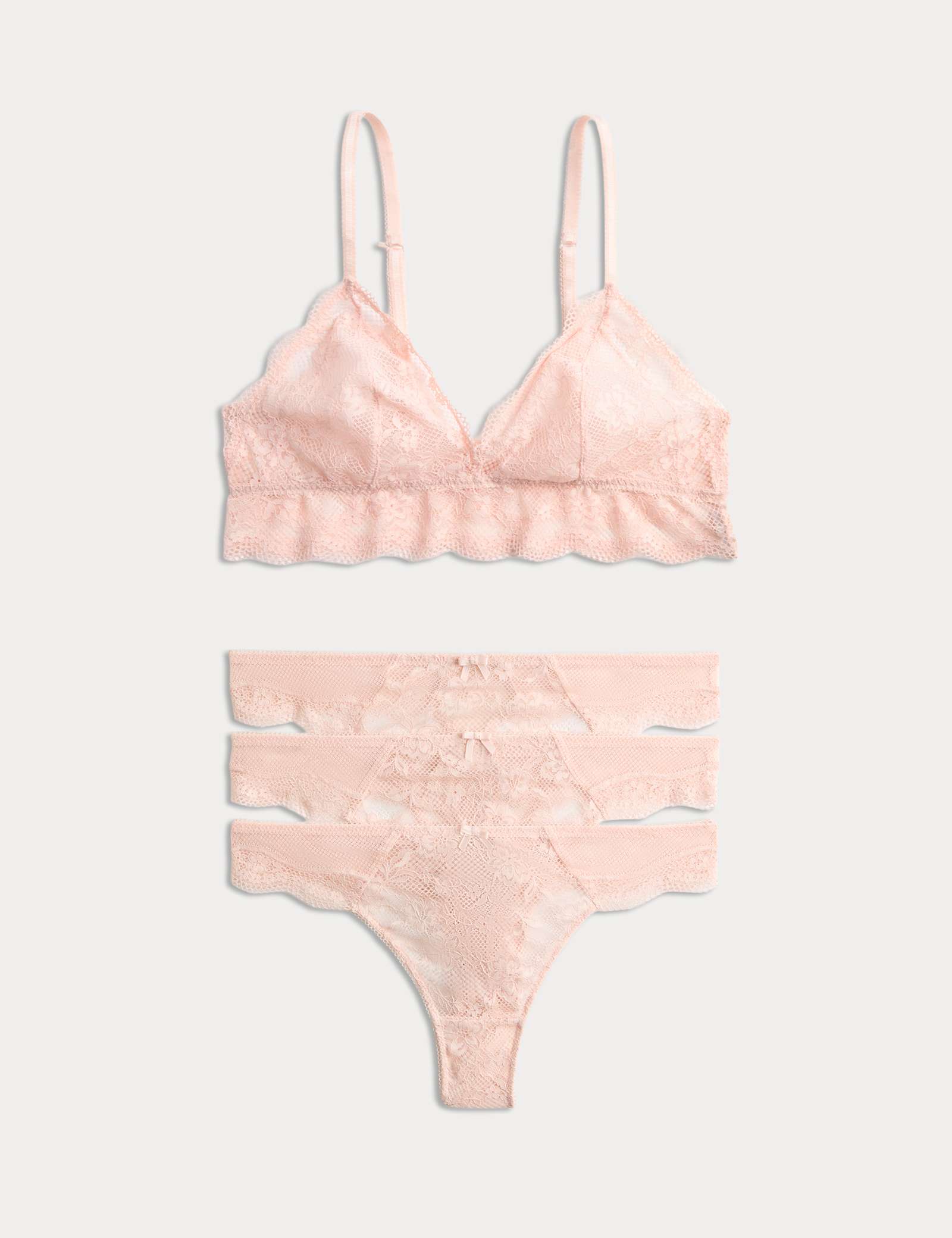 Jasmine Lace Non Wired Longline Bralette Set A-E - image 3