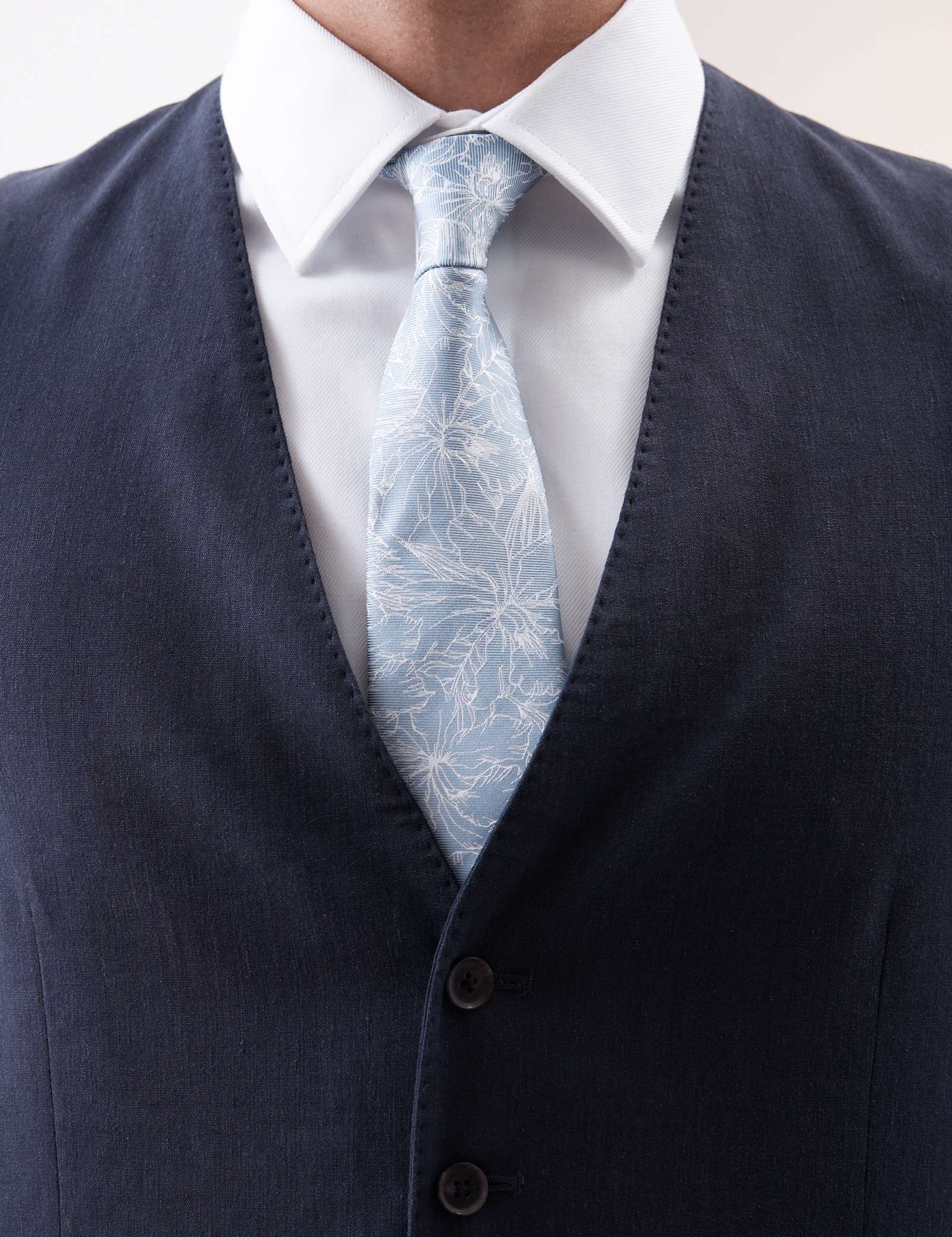 3 Piece Tailored Fit Italian Performance Linen Blend Suit - image 2