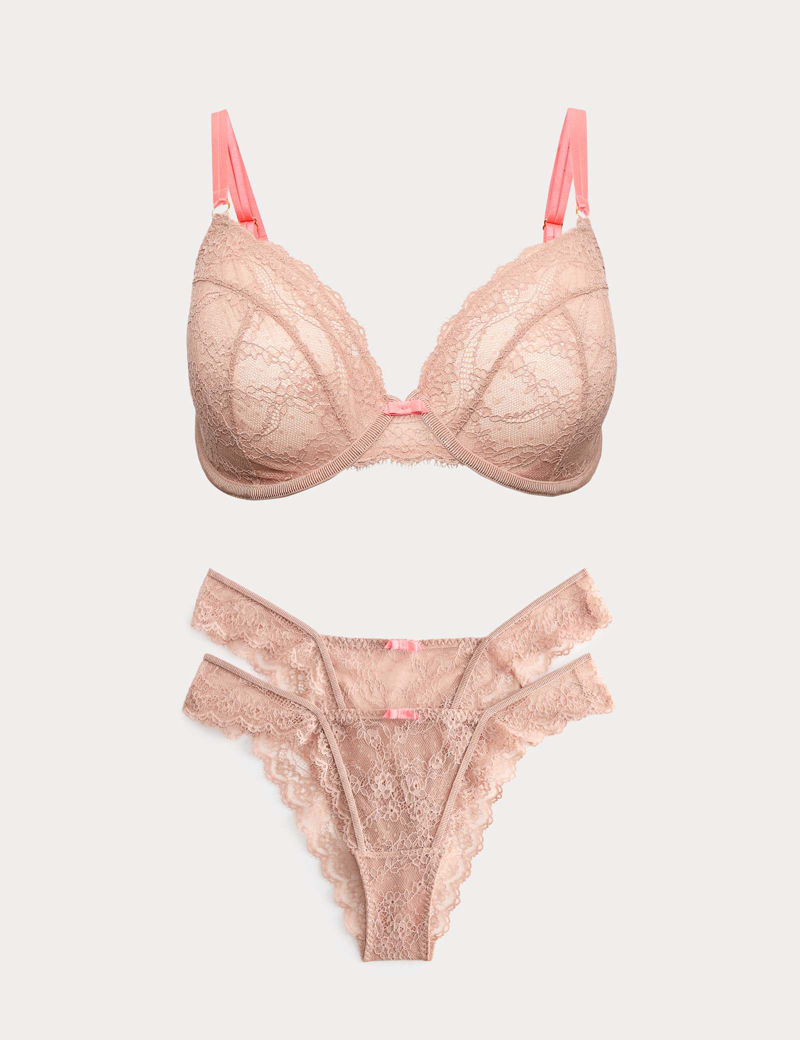 Ida Lace Wired Plunge Bra Set F-H - image 2