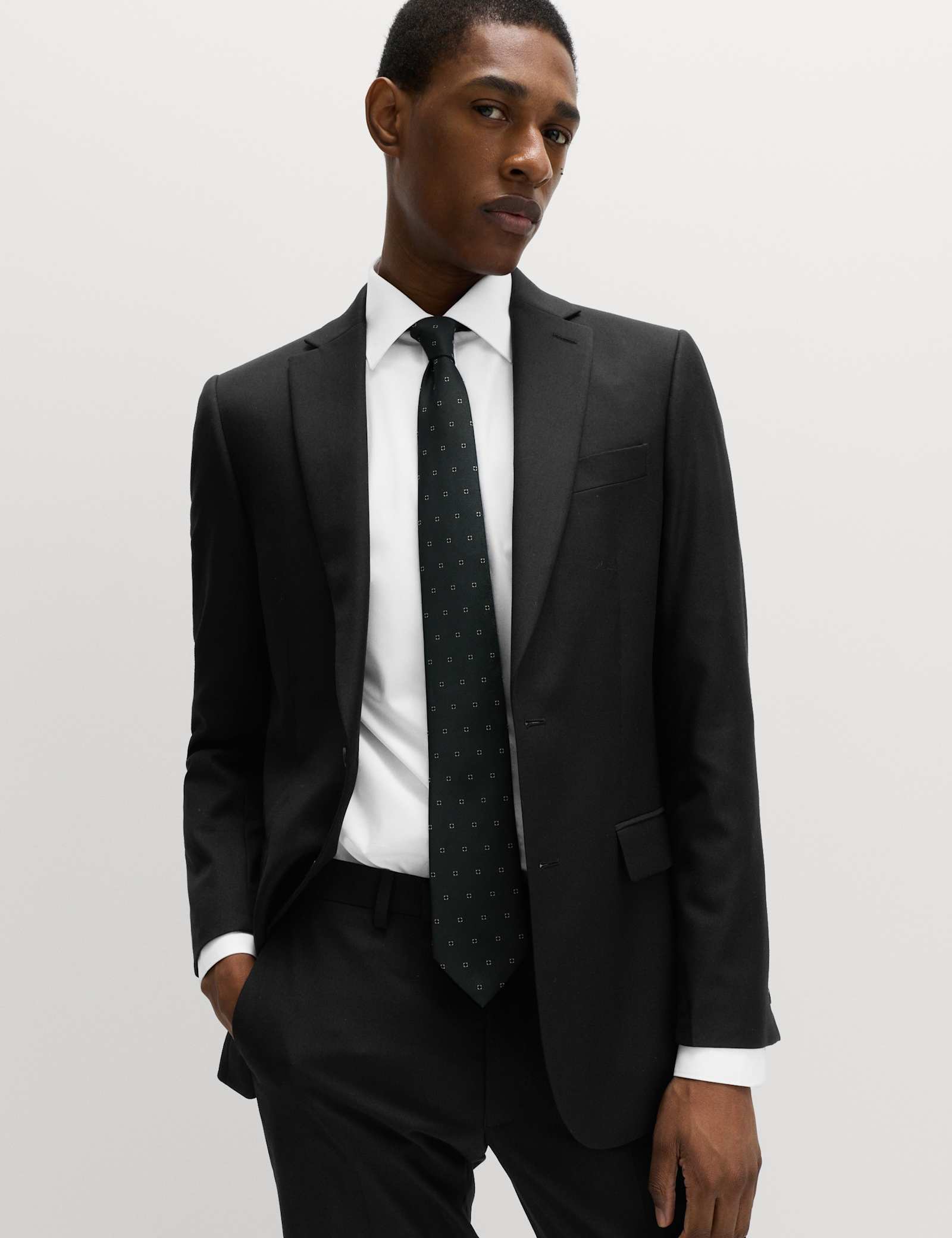 3 Piece Tailored Fit Stretch Suit - image 5