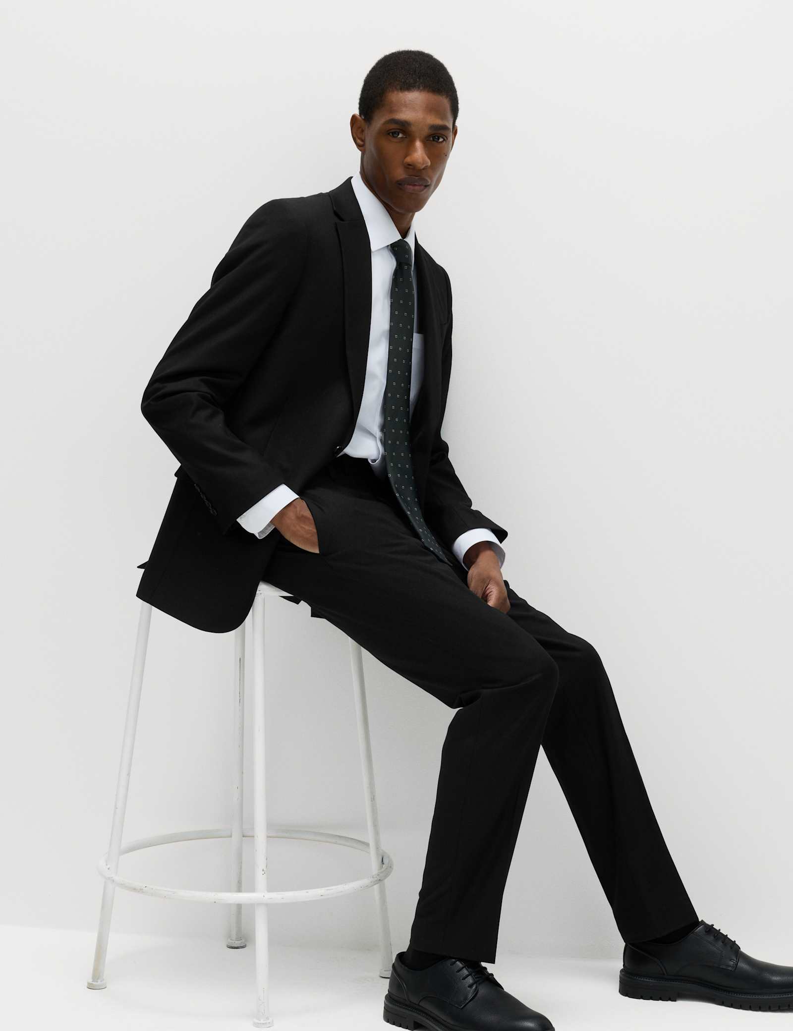 3 Piece Tailored Fit Stretch Suit - image 3