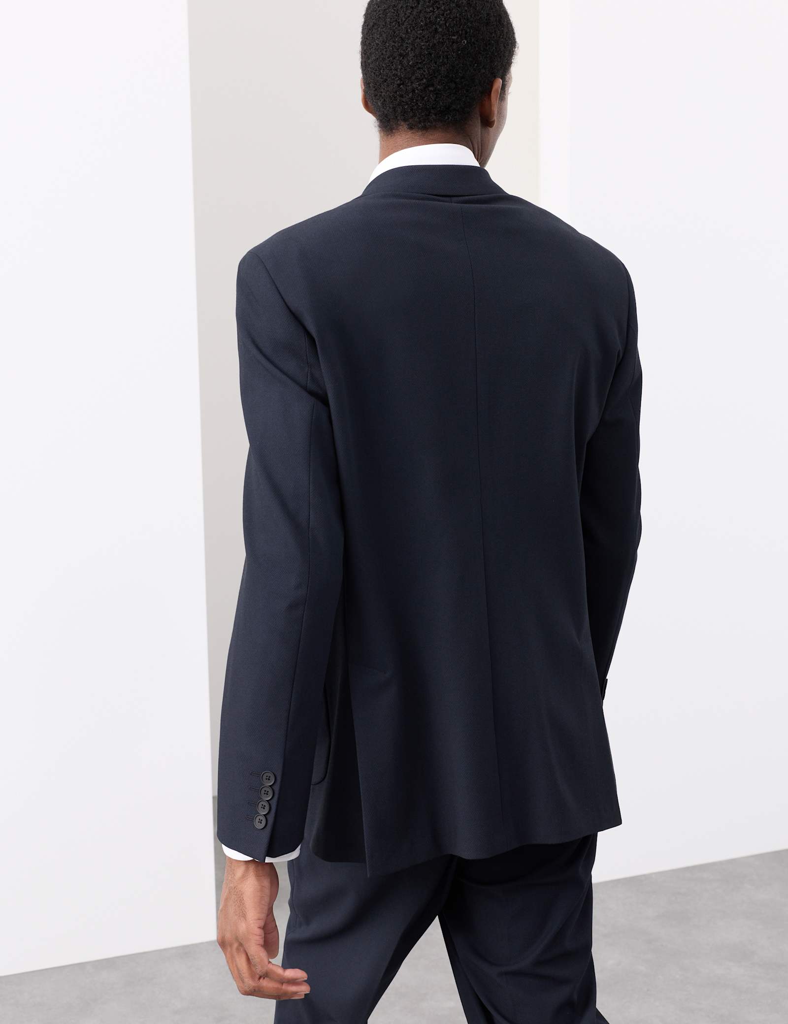 2 Piece Tailored Fit Wool Blend Performance Suit - image 2