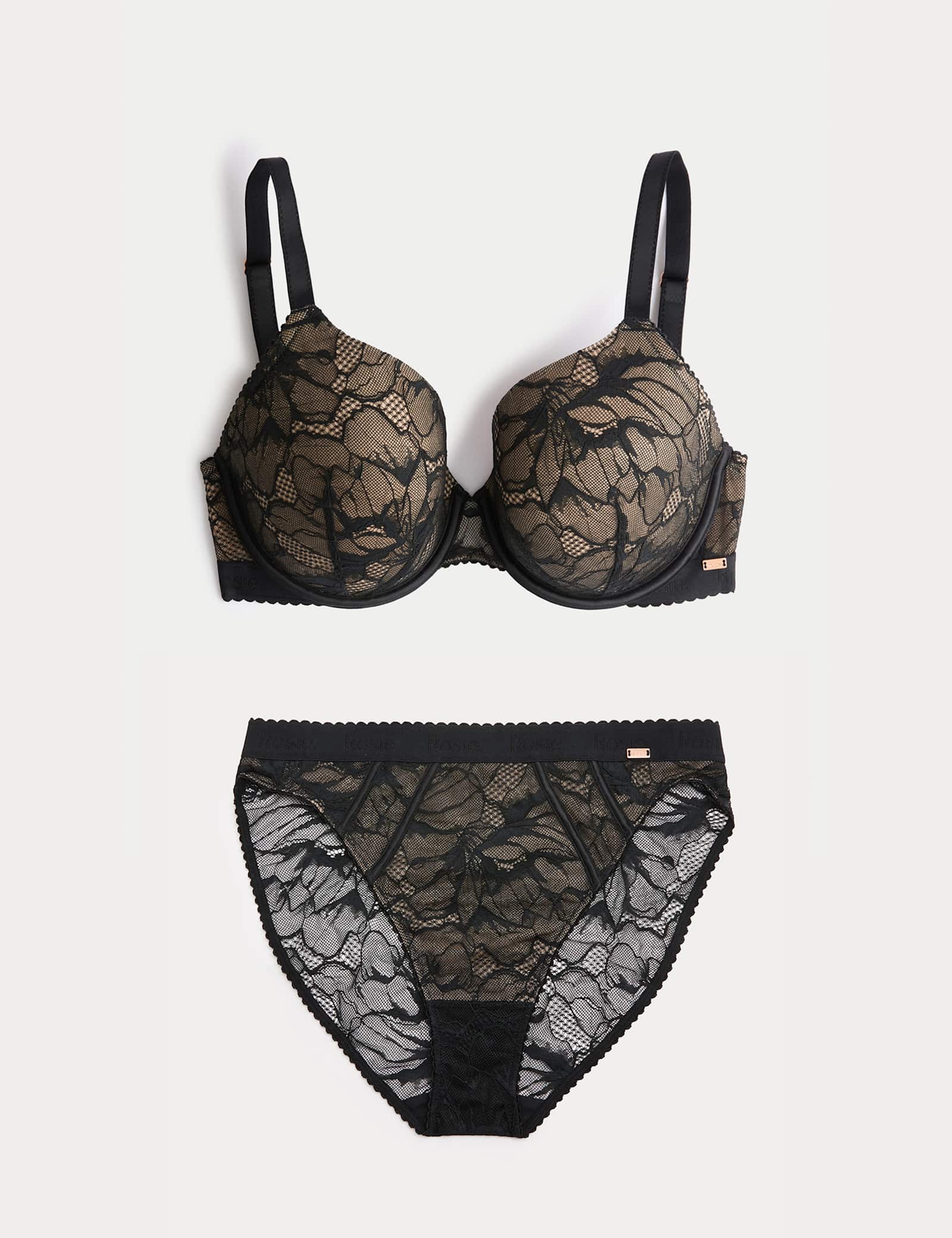 LaceWear Wired Plunge Bra Set F-H - image 5
